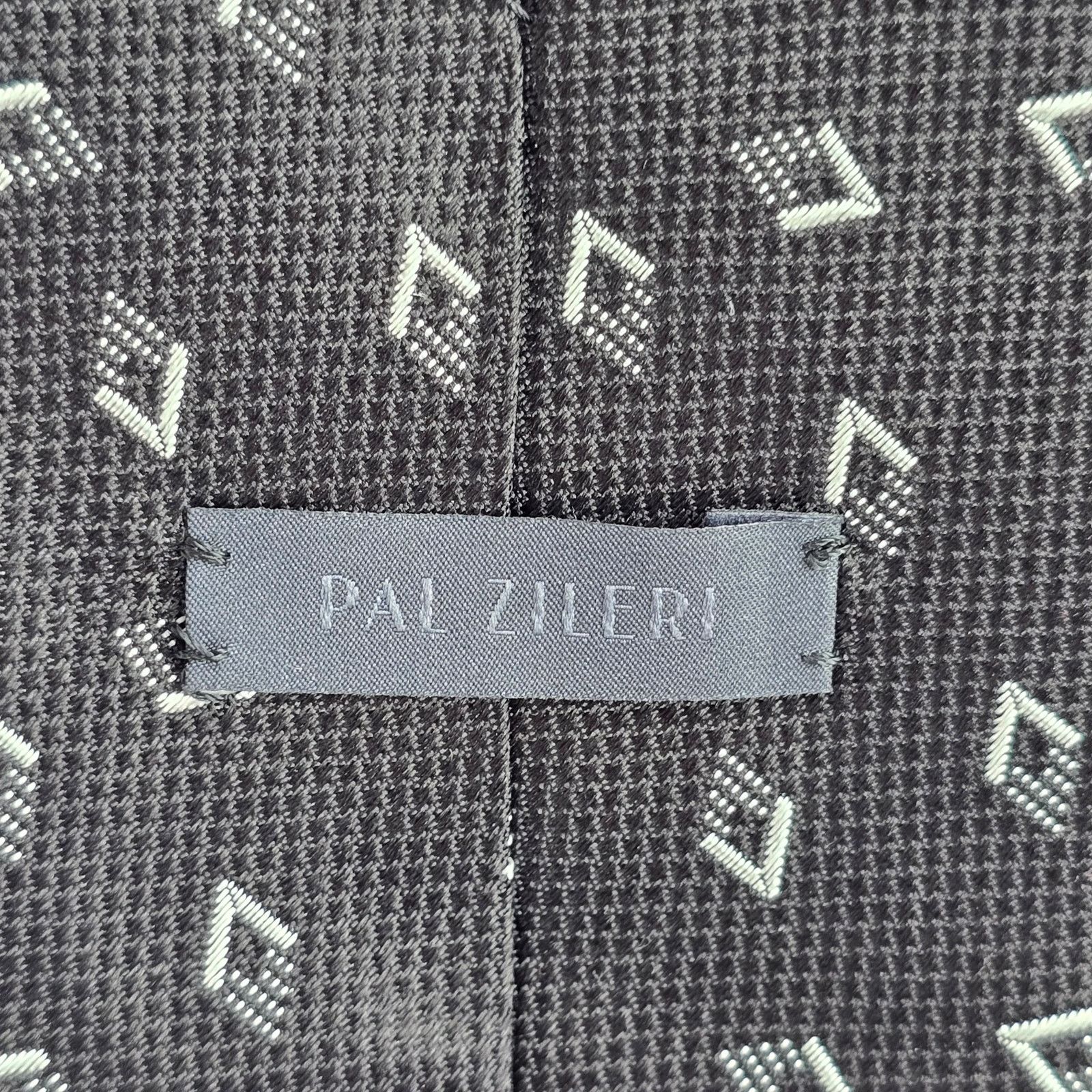 Pal Zileri Pal Zileri Black White Diamond Silk Italy Neck Tie Men's Size 30 - 4 Thumbnail