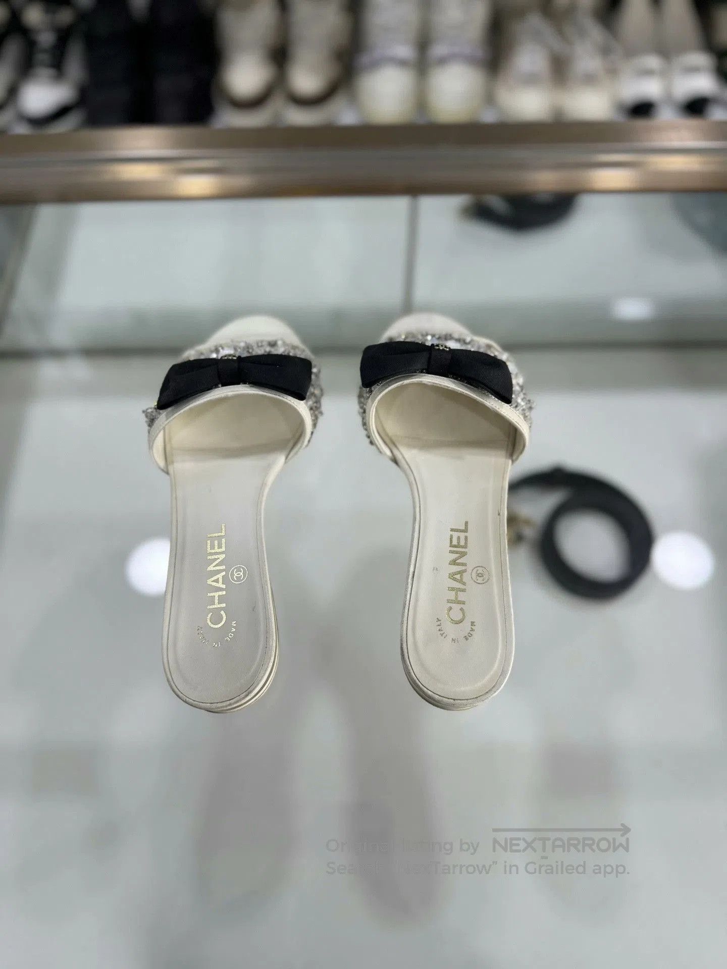 Chanel Chanel 24S Crystal Bow Slipper Sandals. Size US 6 / IT 36 - 3 Thumbnail