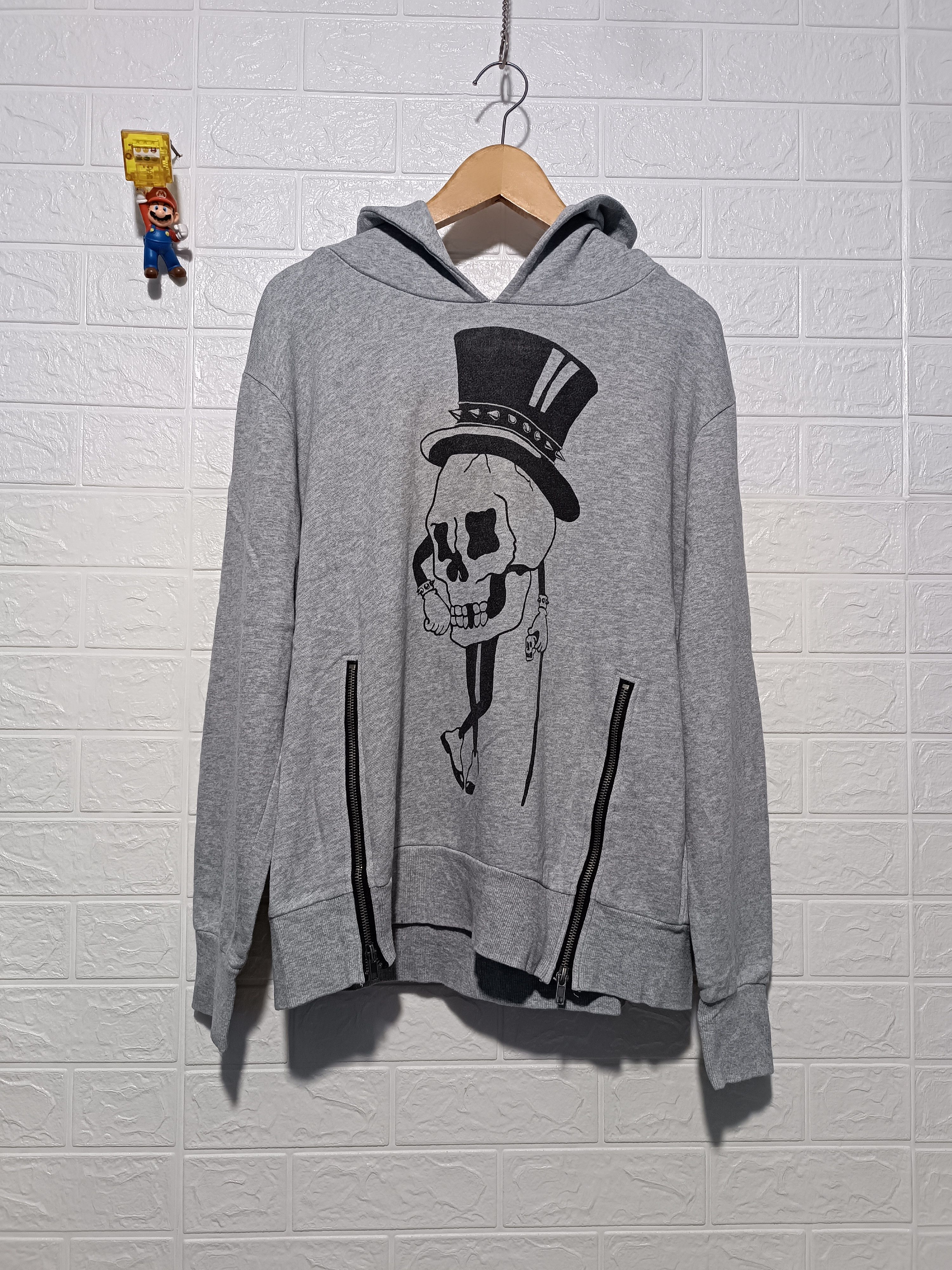 Japanese Brand Glad News Skull Head Sweater Hoodie Size US M / EU 48-50 / 2 - 1 Thumbnail