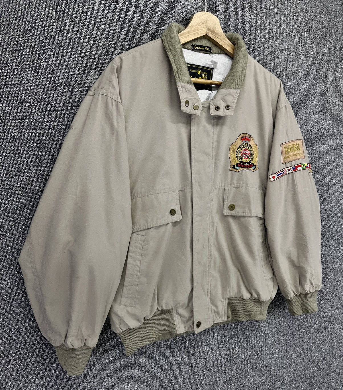 Japanese Brand Vintage Graham Hills NGK Spark Plug Bomber Style Jacket Size US L / EU 52-54 / 3 - 2 Thumbnail