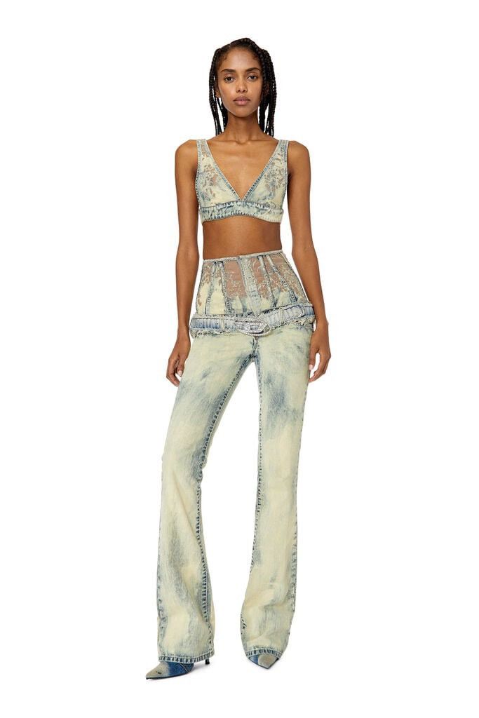 Diesel D-every corset lace flare denim Size 26" / US 2 / IT 38 - 2 Thumbnail