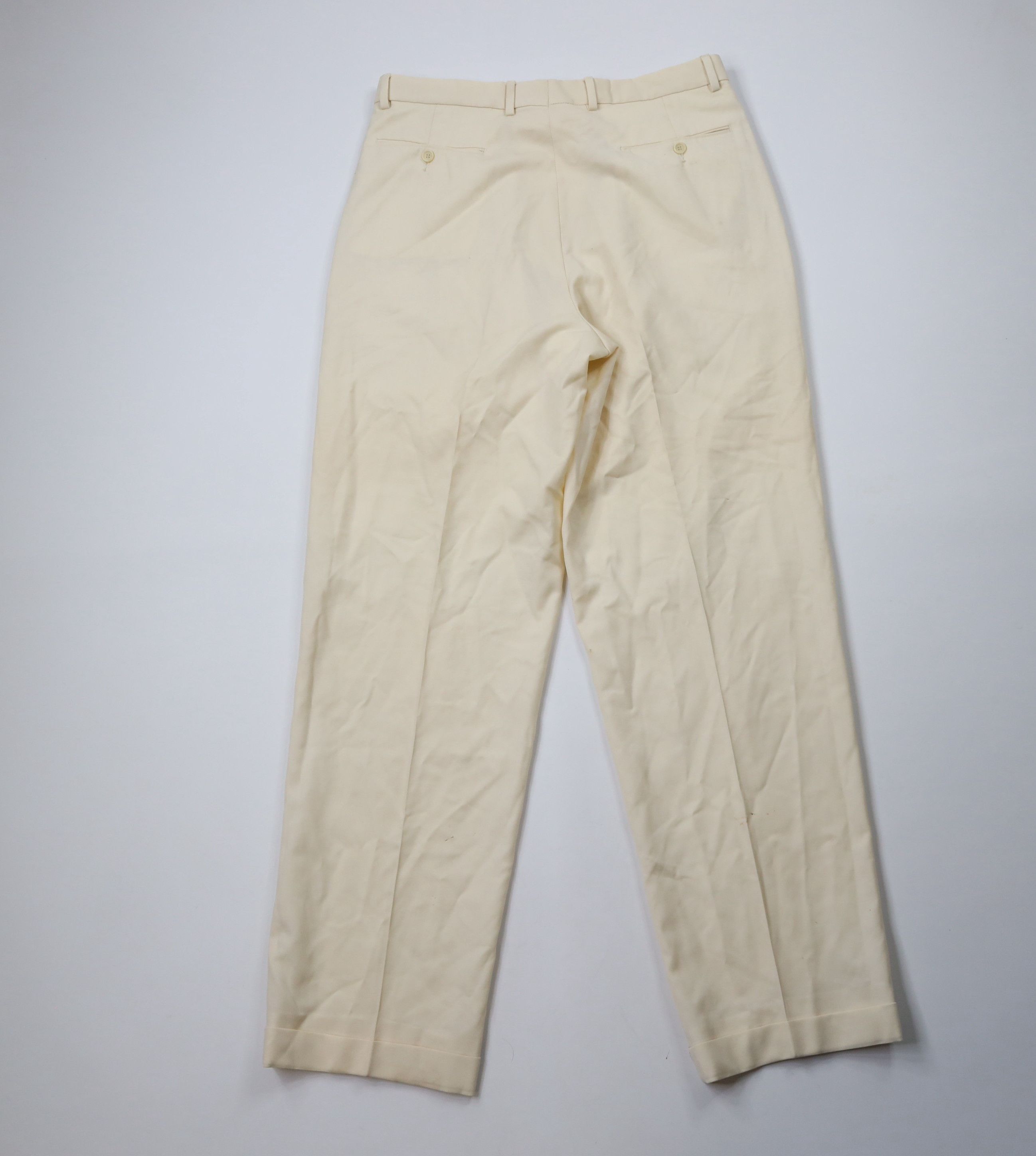 Vintage Vintage 90s Streetwear Cuffed Wide Leg Chino Pants Wool Size US 34 / EU 50 - 9 Thumbnail