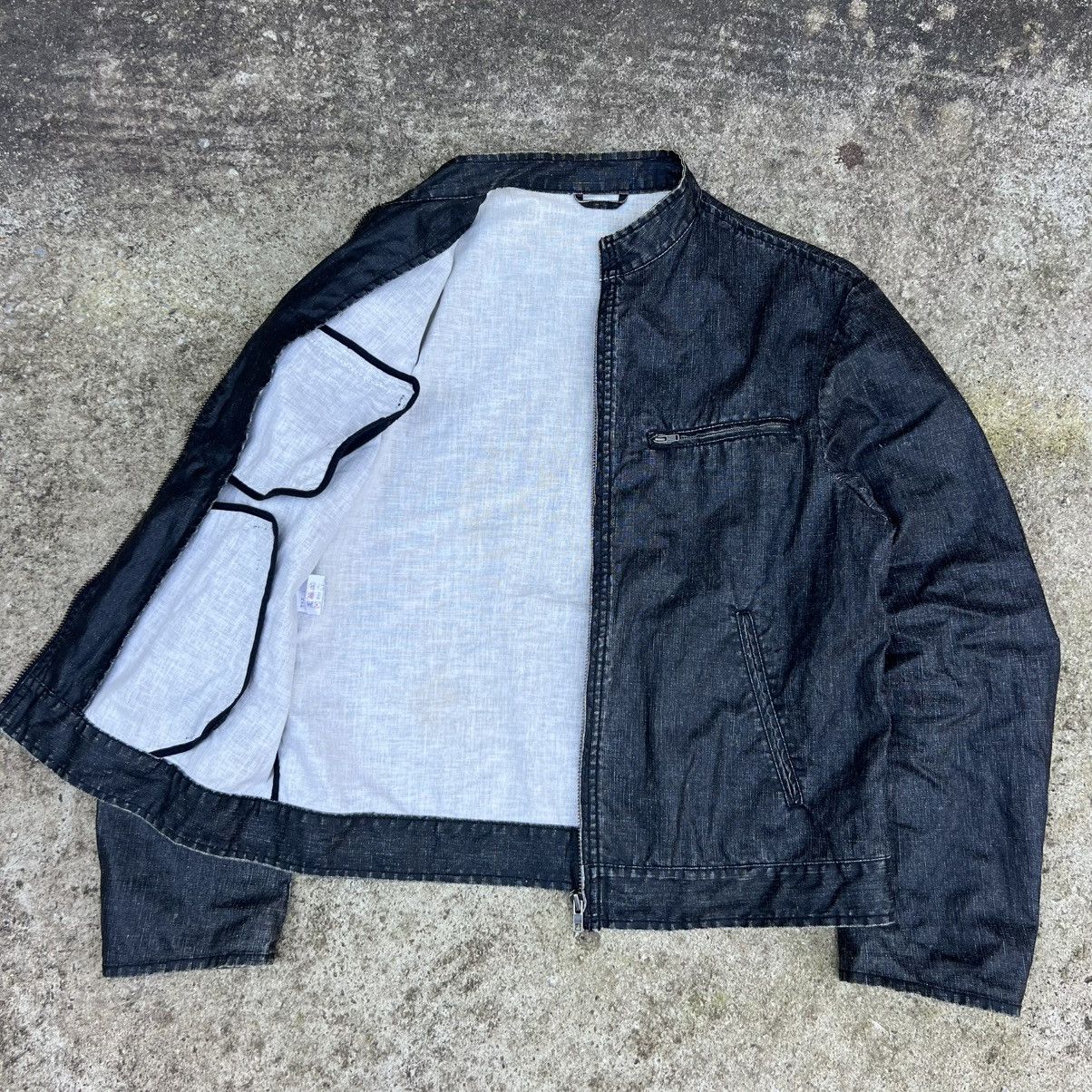 Calvin Klein × Vintage 🔥Rare 🔥Vintage Calvin Klein Linen Jacket Bikers Style Size US L / EU 52-54 / 3 - 7 Thumbnail