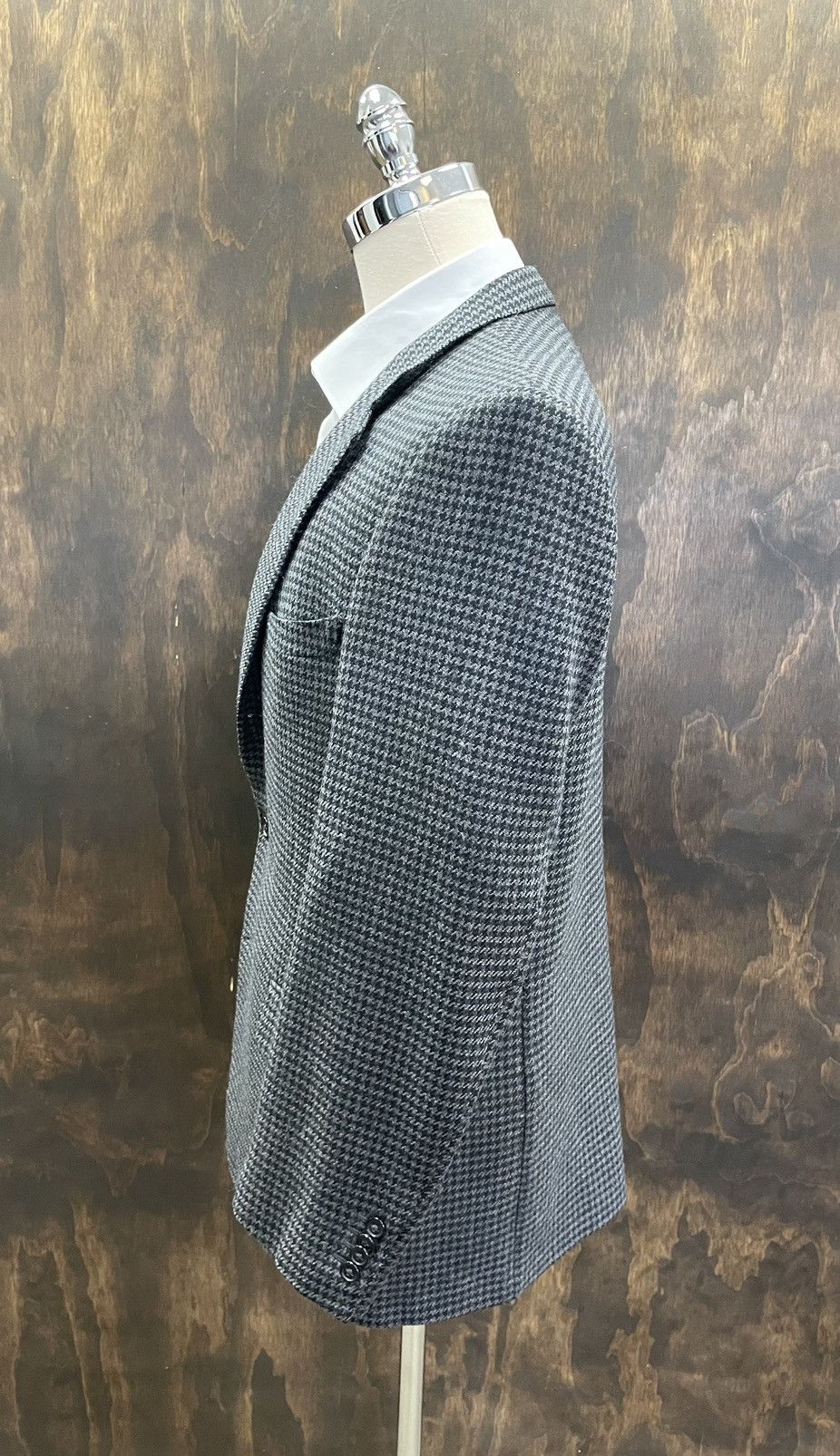 Ermenegildo Zegna × Vintage Houndstooth Check Wool Jacket Size 40R - 3 Thumbnail