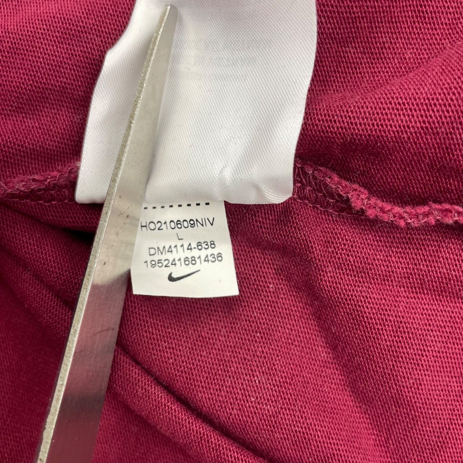 Nike Nike Men's Block Futura 100% Cotton L/S T-Shirt Burgundy • D Size US L / EU 52-54 / 3 - 5 Thumbnail