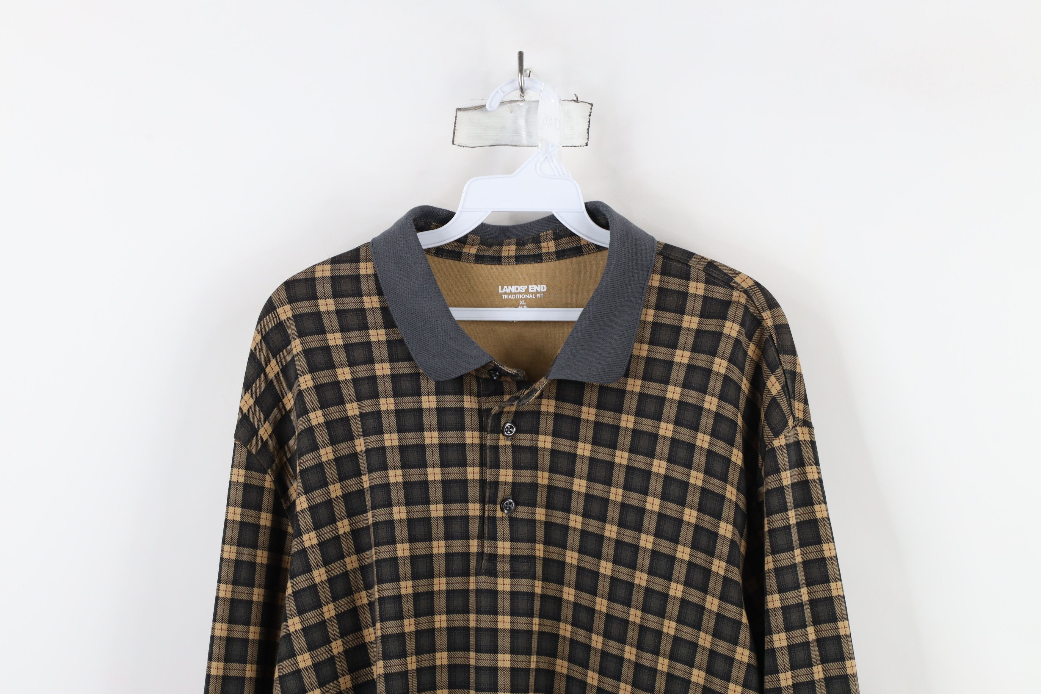 Lands' End × Vintage Vintage Y2K Lands End Soft Cotton Touch Long Sleeve Polo Size US XL / EU 56 / 4 - 2 Thumbnail