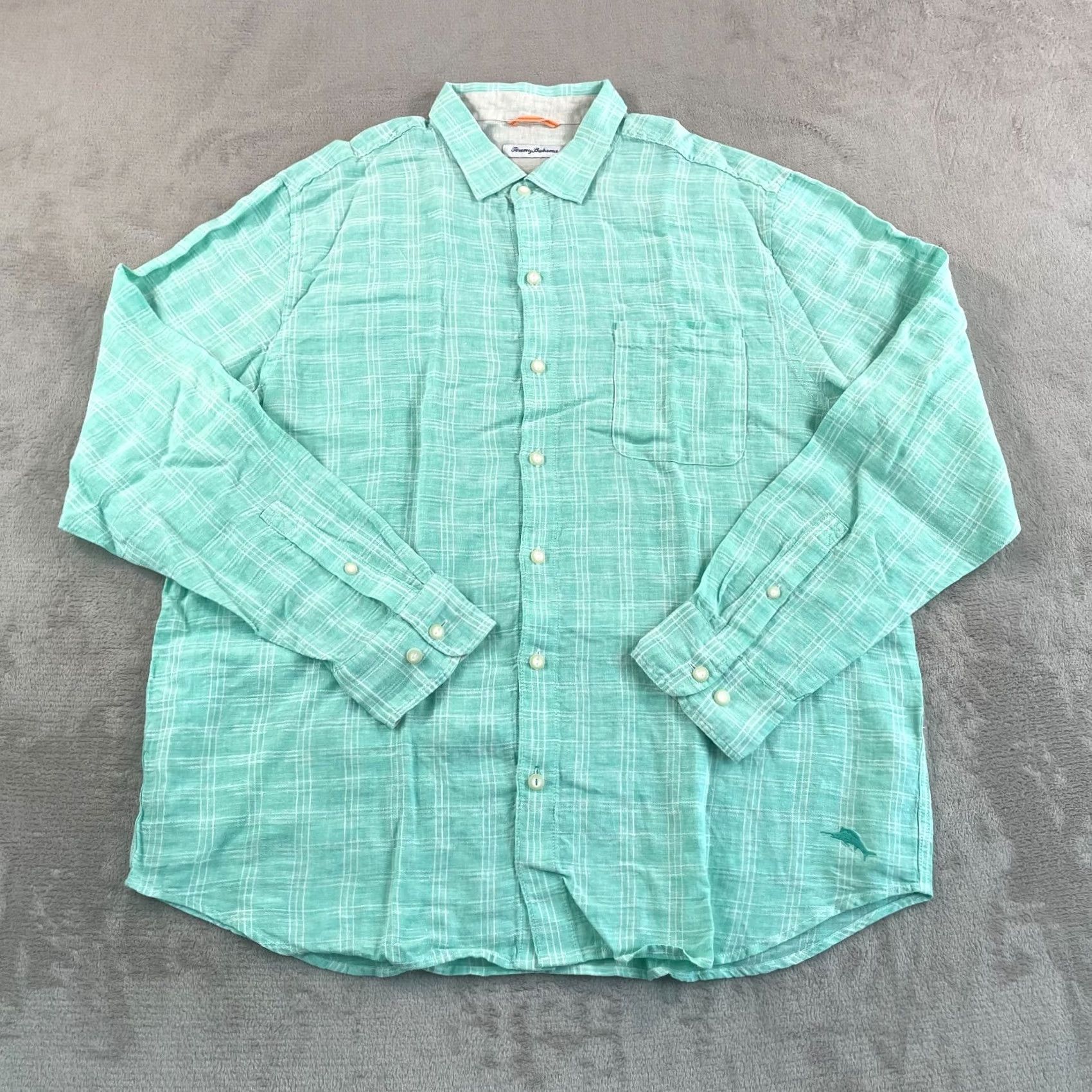 Tommy Bahama Tommy Bahama Ventana Shirt Men XL Bouquet Green 100% Linen Textured NWOT Shirt Mens XL Green Plaid Beach Casual 100% Linen Ventana Size US XL / EU 56 / 4 - 4 Thumbnail