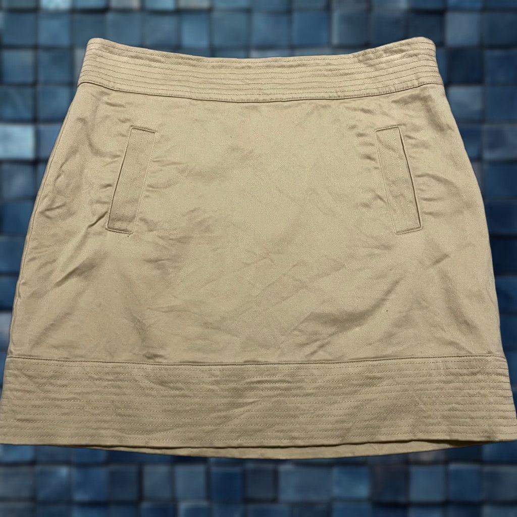 Vineyard Vines VINEYARD VINES Skirt Womens 2 Beige Solid Pencil Short Lined Pockets Zip Size 26" / US 2 / IT 38 - 1 Thumbnail