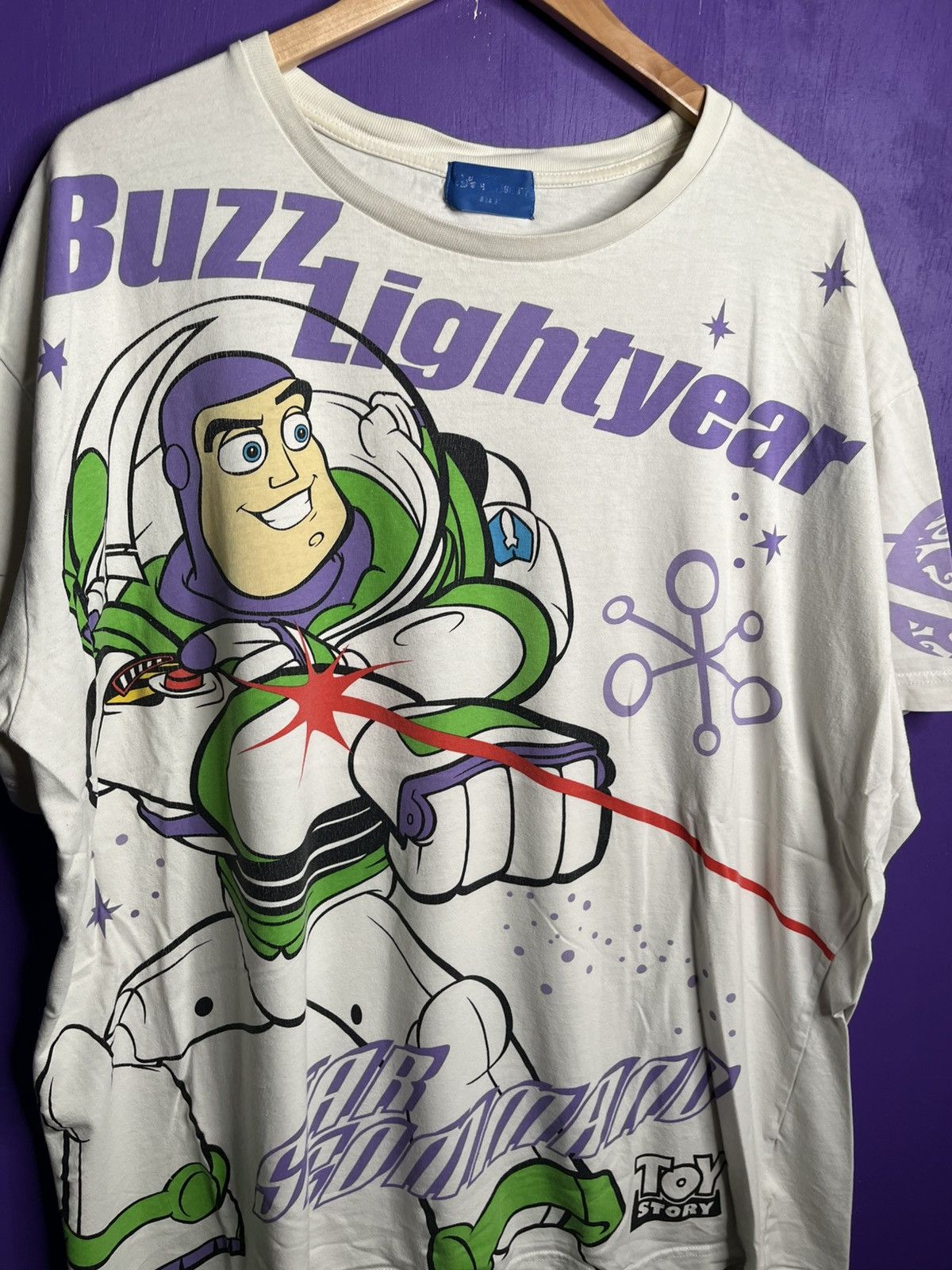 Disney × Vintage Vintage 90s Disney Buzz lightyear Toy Story AOP t-shirt Size US XXL / EU 58 / 5 - 3 Thumbnail