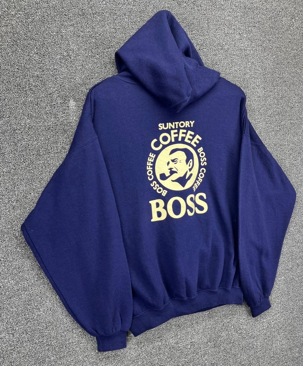 Japanese Brand Vintage Suntory Coffee Boss Rare Hooded Sweatshirts Size US M / EU 48-50 / 2 - 2 Thumbnail