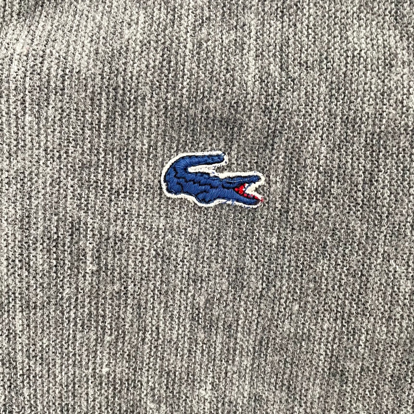 Vintage Vintage Izod Lacoste Mens Sweater Adult XL Gray Knit V-Neck Pullover Preppy 80s Casual Size US XL / EU 56 / 4 - 4 Thumbnail