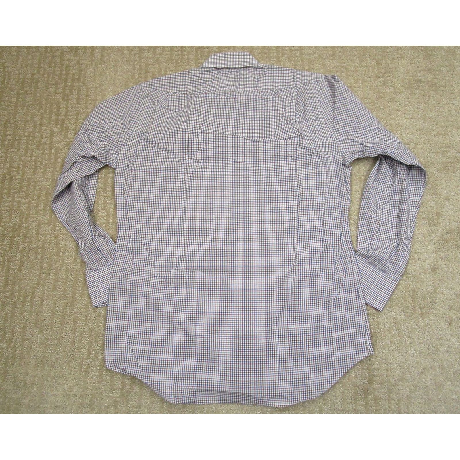 Peter Millar Peter Millar Shirt Men Medium Multicolor Check Long Sleeve Cutaway Collar Cotton Size US M / EU 48-50 / 2 - 3 Thumbnail