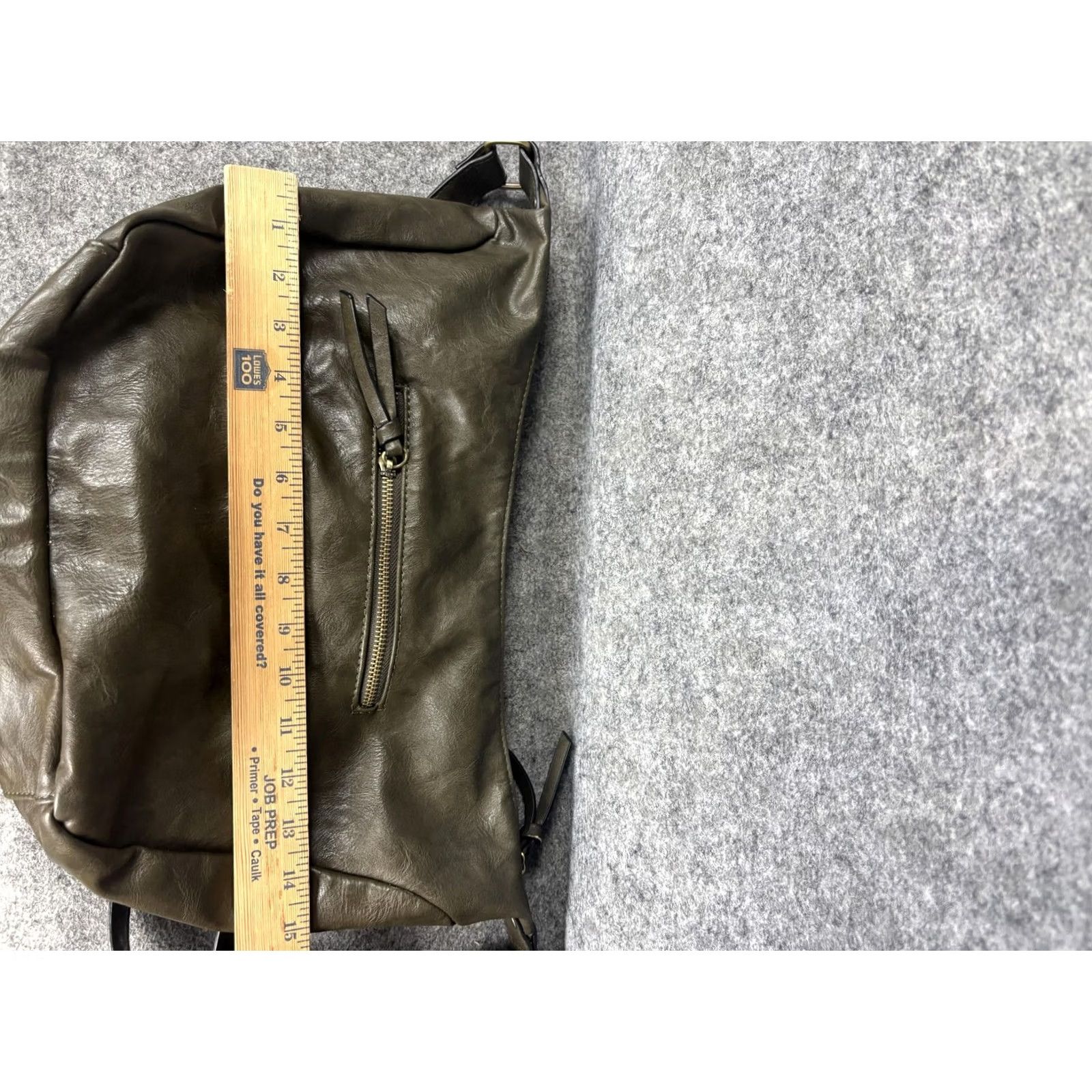 Olive Vegan Leather Hobo Shoulder Bag Womens Olive Green Large Slouchy Crossbody Joy Susan Size ONE SIZE - 3 Thumbnail