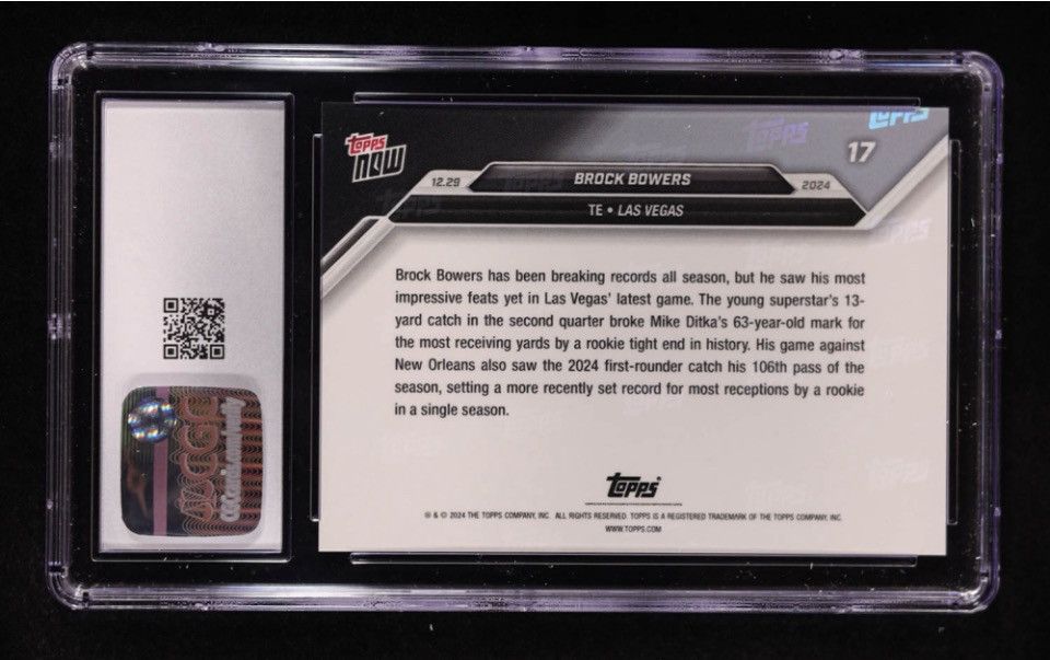 Other Brock Bowers 2024 Topps Now #17 RC (CGC 10) Size ONE SIZE - 2 Thumbnail