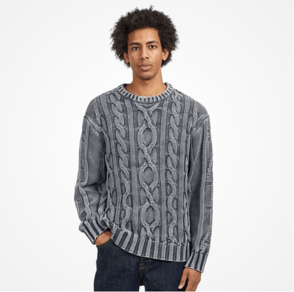 Patta o1mle0426 Patta Cable Knitted Cold Dye Jumper Sweater Size US M / EU 48-50 / 2 - 1 Thumbnail