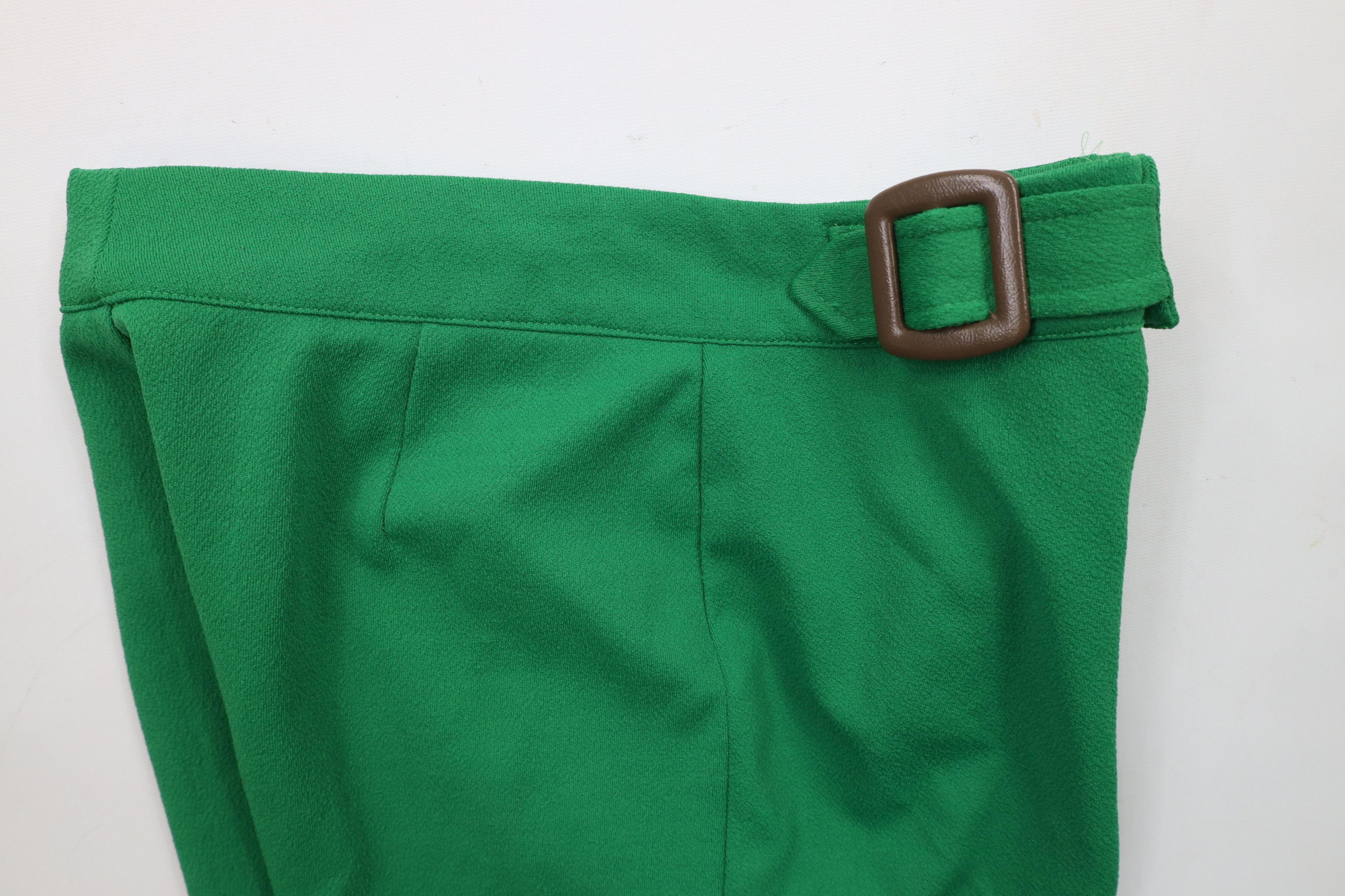 Vintage Vintage 60s 70s Streetwear Knit Buckle Belt Shorts Green USA Size 38" / US 16 / IT 52 - 6 Thumbnail