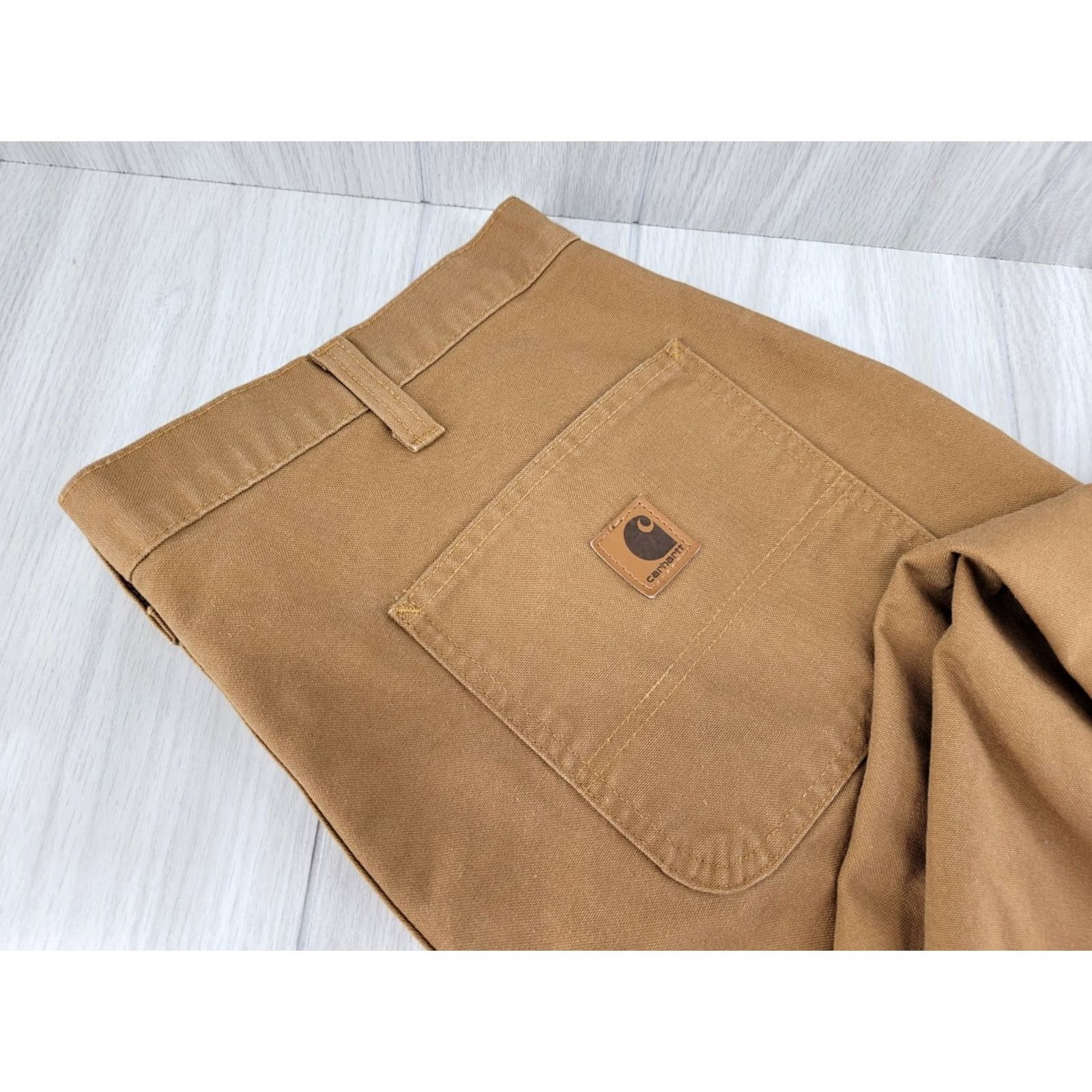 Carhartt VINTAGE Carhartt Men’s Carpenter Dungaree Pants 38x34 Brown 383-51 #2 Size US 38 / EU 54 - 3 Thumbnail