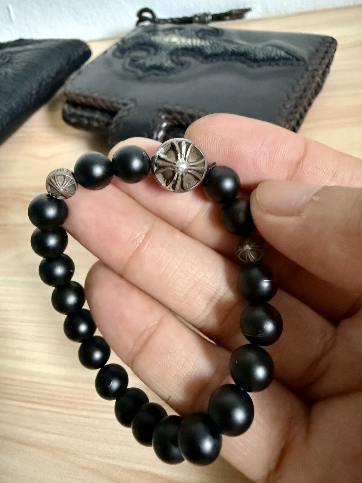 Chrome Hearts Chrome Hearts Matte Black Onyx beaded Bracelet Size ONE SIZE - 6 Thumbnail
