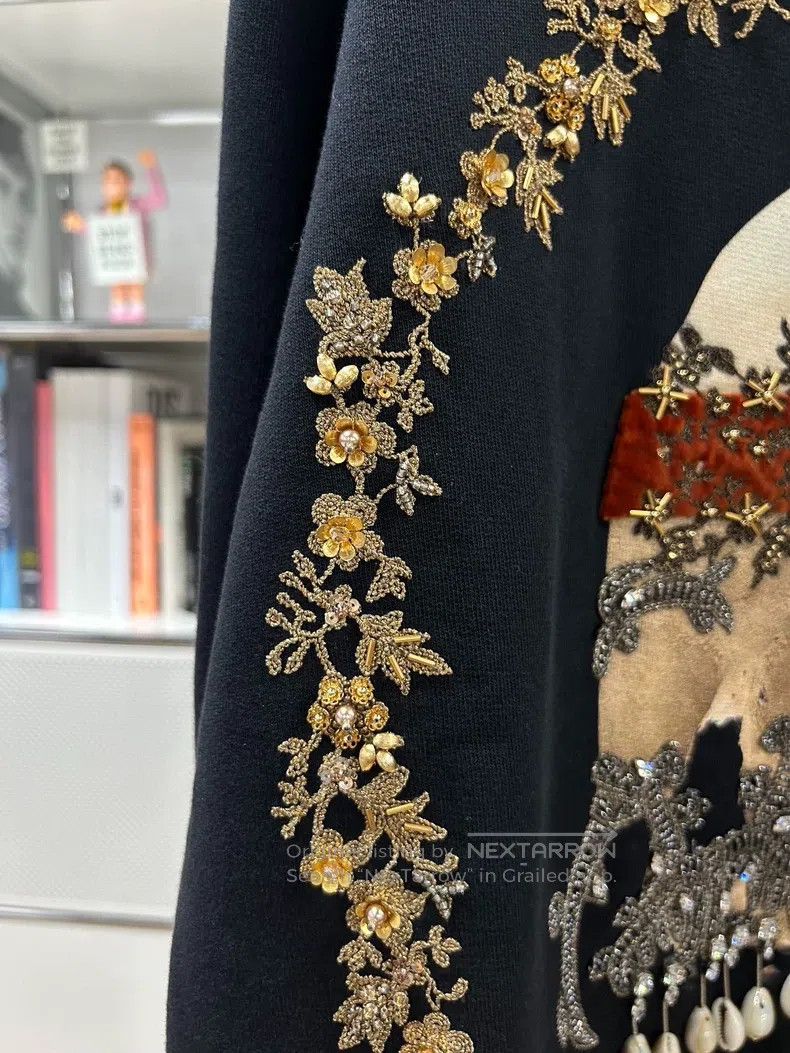 Givenchy Black Printed Stud Embroidered Hoodie