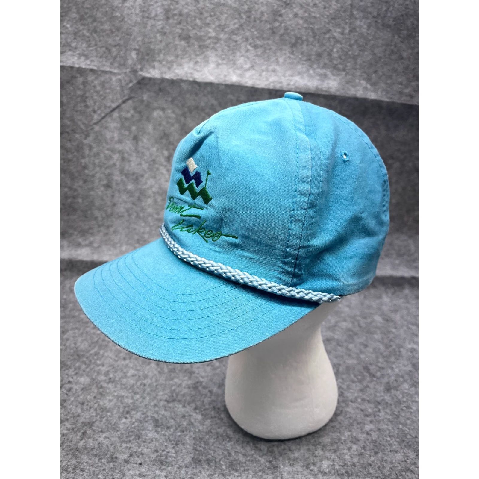 Vintage VINTAGE Desert Lakes Hat Cap Strap Back Adult Small Blue Cotton Golfer Rope 90s Size ONE SIZE - 3 Thumbnail