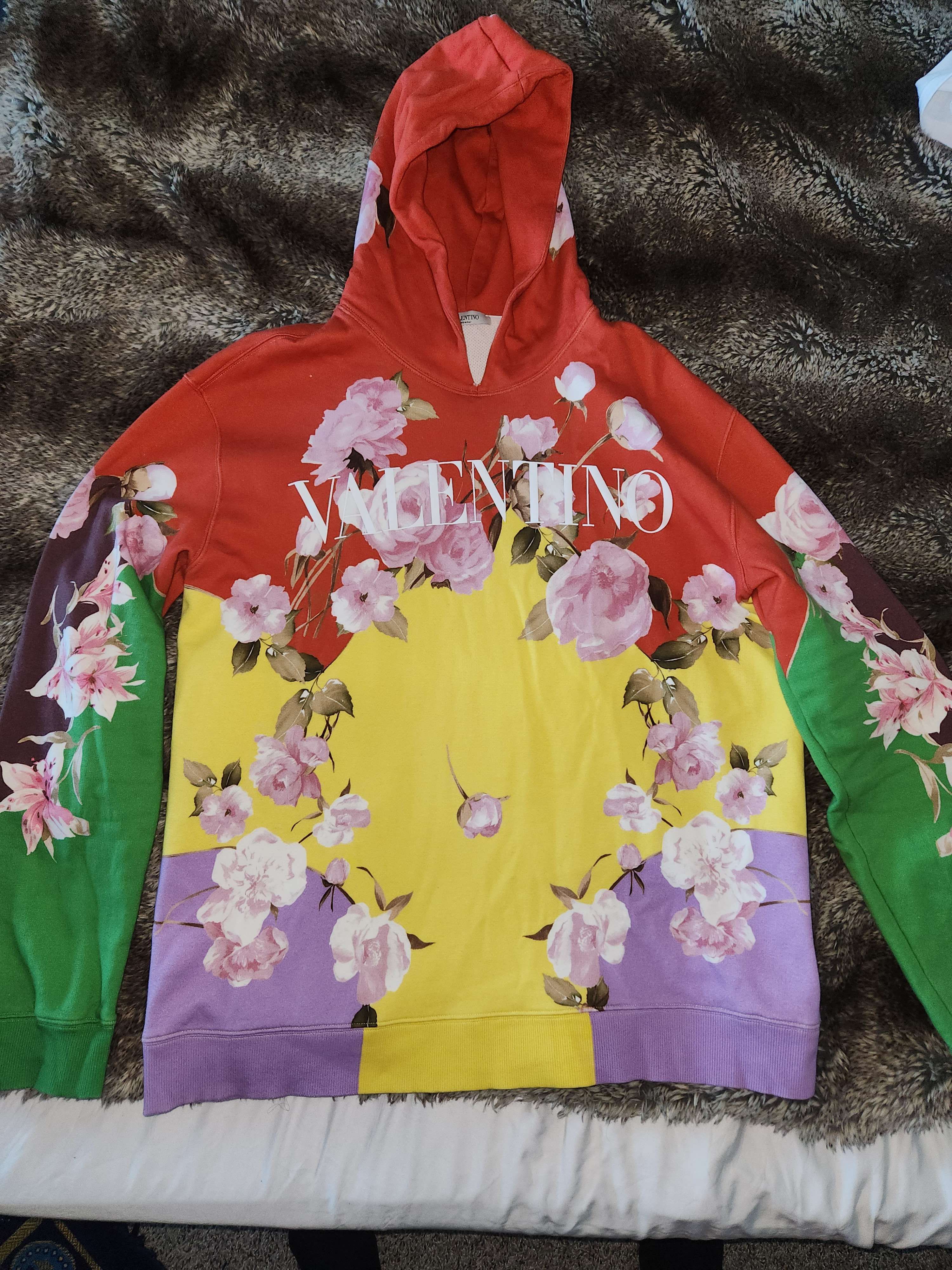 Valentino Valentino Floral Hoodie Size US XL / EU 56 / 4 - 1 Thumbnail