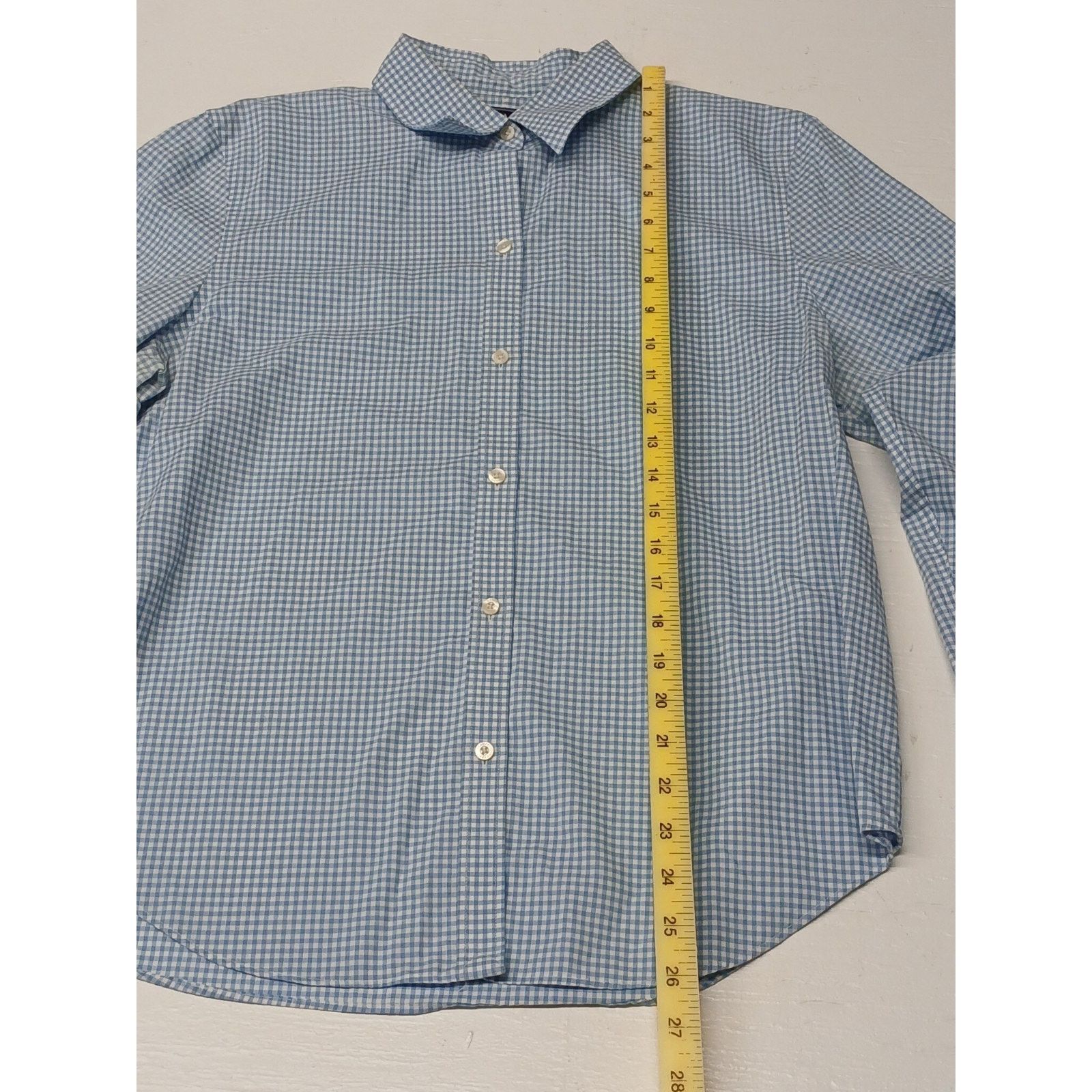 Chaps Chaps No Iron (Large) Blue White Plaid Dress Comfort Shirt Size US L / EU 52-54 / 3 - 3 Thumbnail
