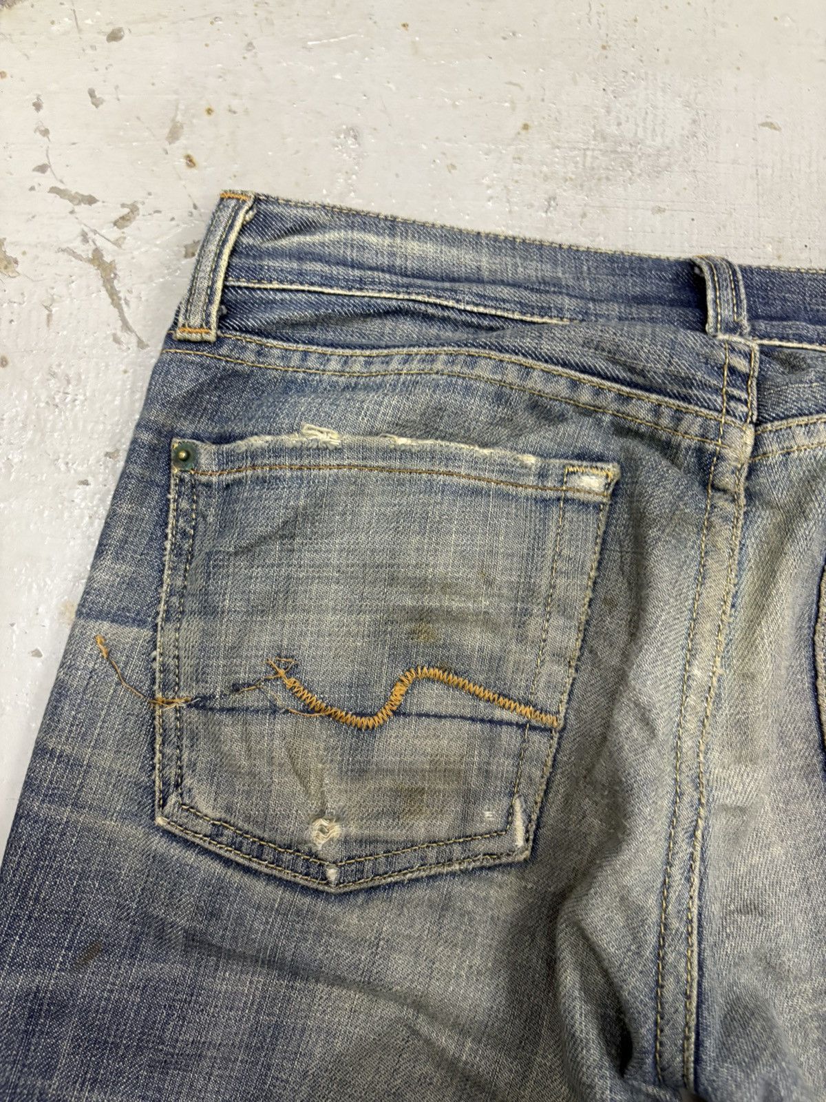 Tornado Mart Vintage Mudwash Flared Denim 7 For All ManKind Jerome Dahan Size US 30 / EU 46 - 8 Thumbnail