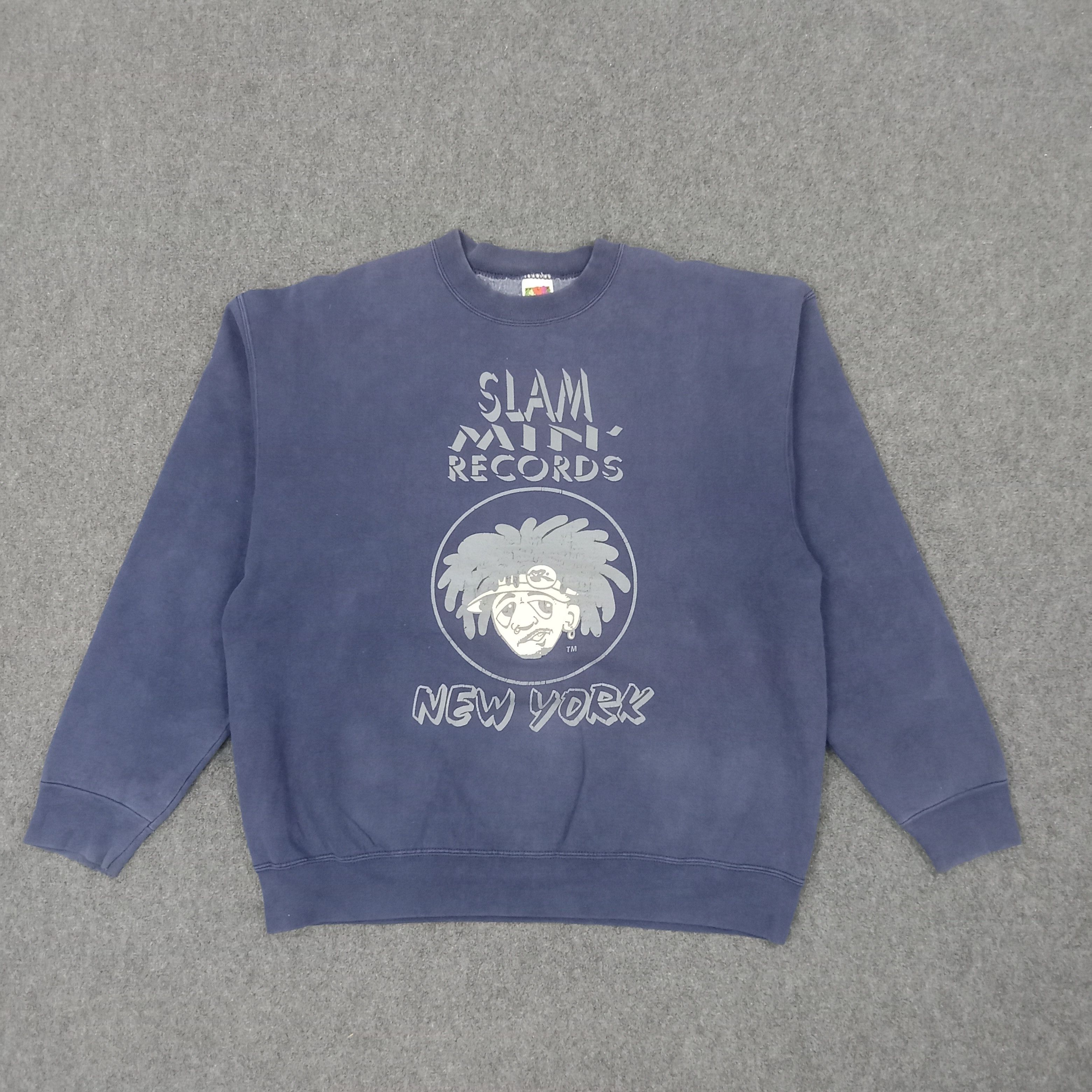 Band Tees × Rap Tees × Vintage Slam Min Records NY American Hip-hop Sweatshirt C221N22 Size US XL / EU 56 / 4 - 1 Thumbnail