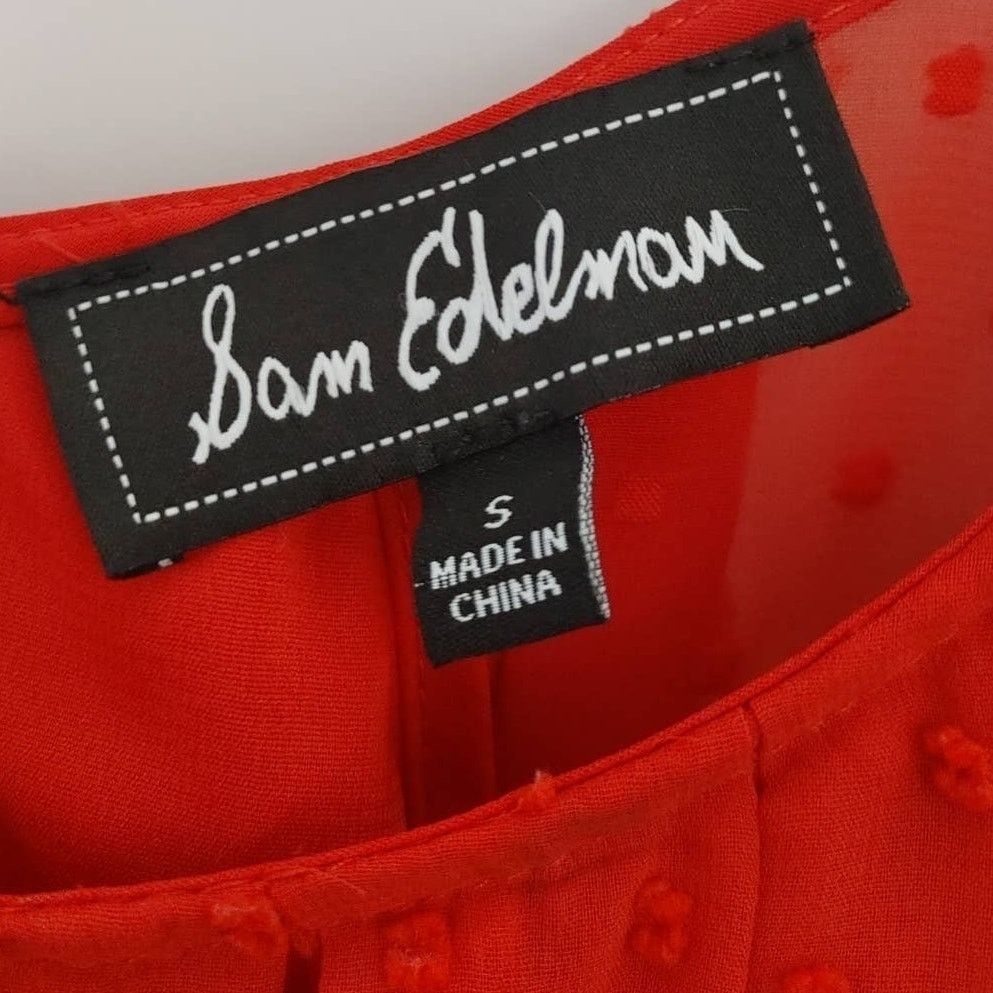 Other Sam Edelman Babydoll Dress Sleeveless Lace Small Red Size S / US 4 / IT 40 - 3 Thumbnail
