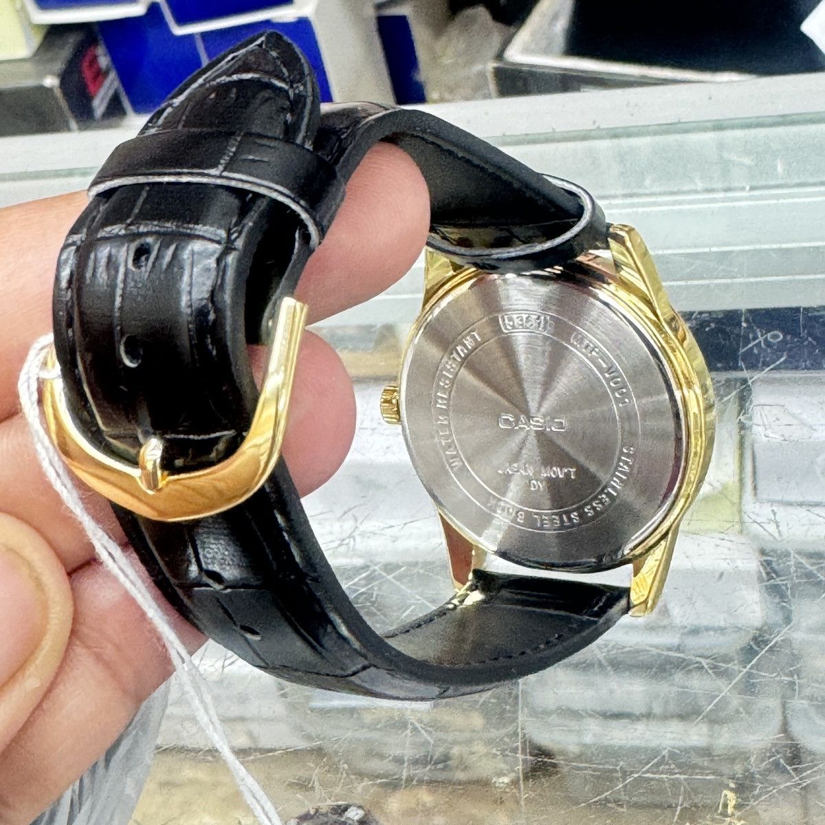 Casio Casio Men Wrist Watch with Leather Band Brown and Goldtone Size 38 - 3 Thumbnail