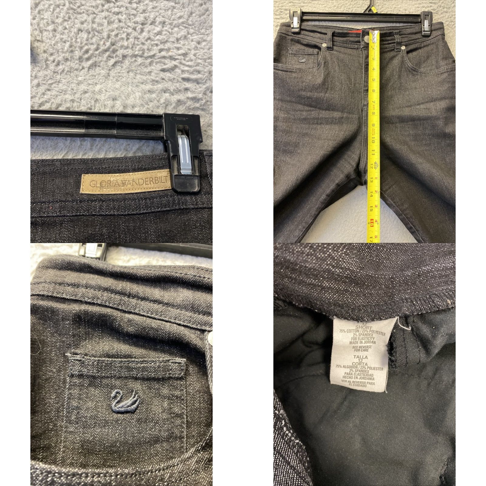 Gloria Vanderbilt VINTAGE Gloria Vanderbilt Jeans Women’s Size 12 Straight Leg Black Cotton 32 Inseam 32 Waist Mens? Size 34" / US 12 / IT 48 - 8 Thumbnail