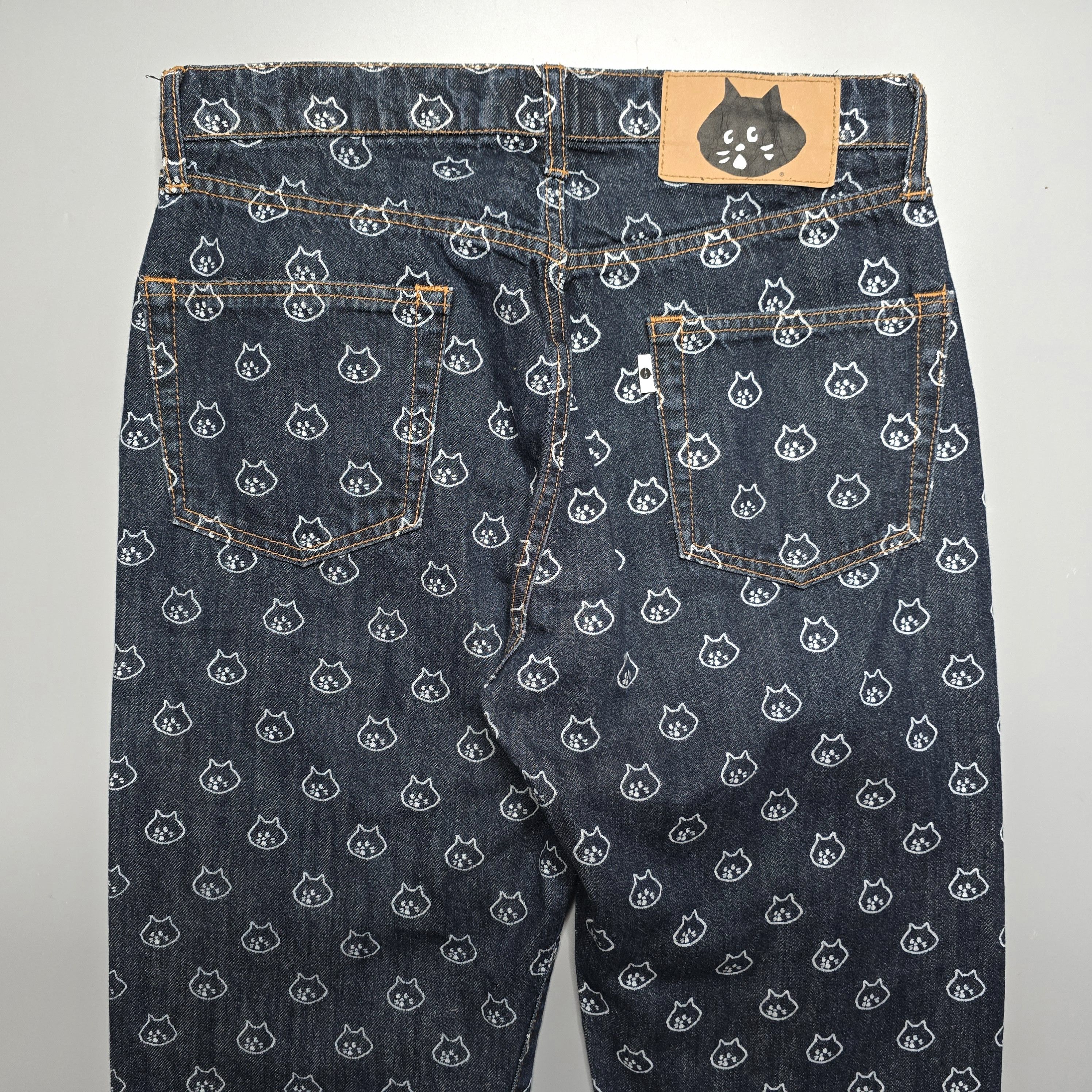 Issey Miyake × Ne-Net Ne-net - Nya-Cat Printed Denim Size US 28 / EU 44 - 4 Thumbnail