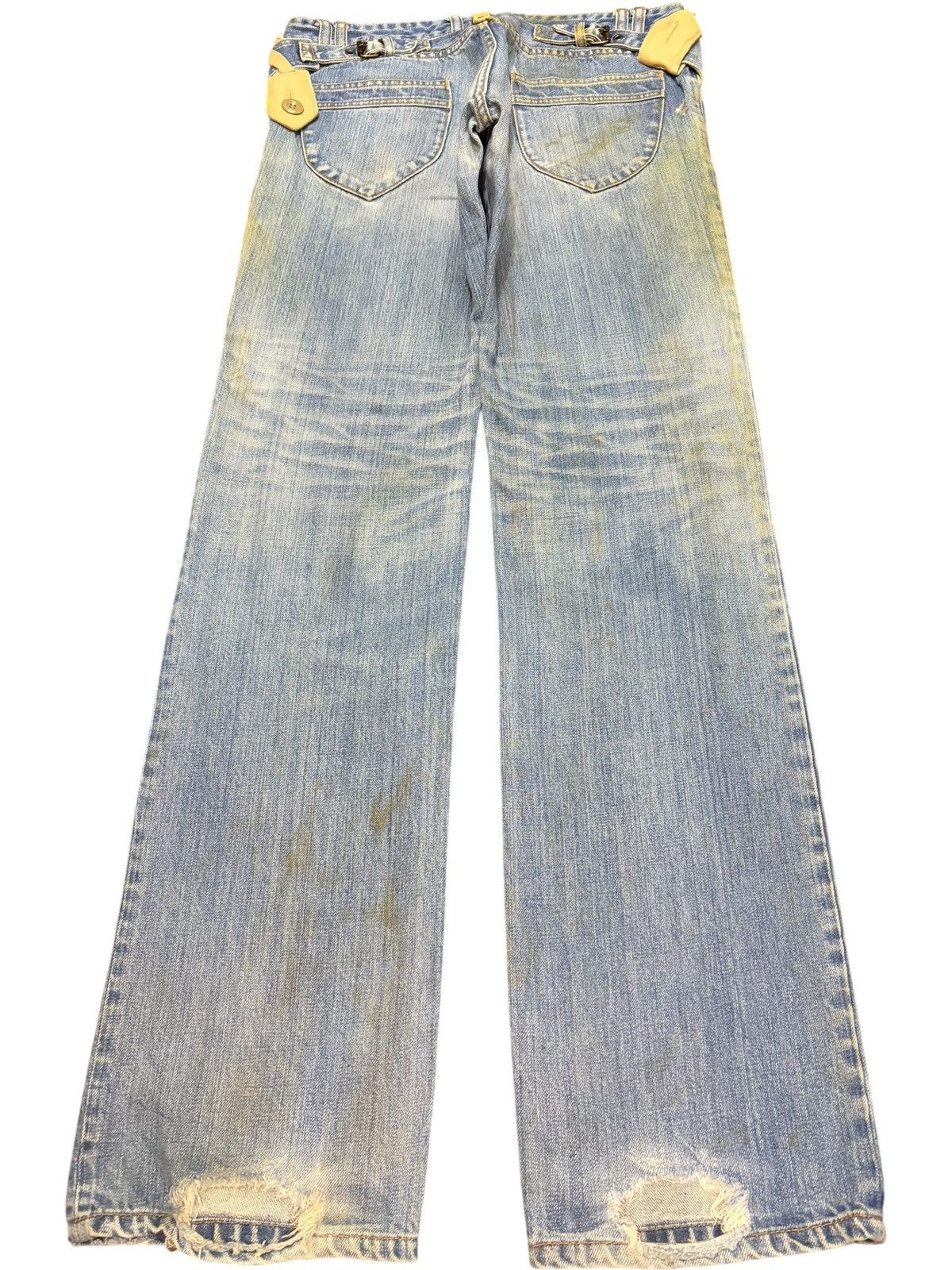 Acne Studios Prigs Side Waist Adjuster Mud Wash Distressed Jeans Size 32" / US 10 / IT 46 - 2 Thumbnail