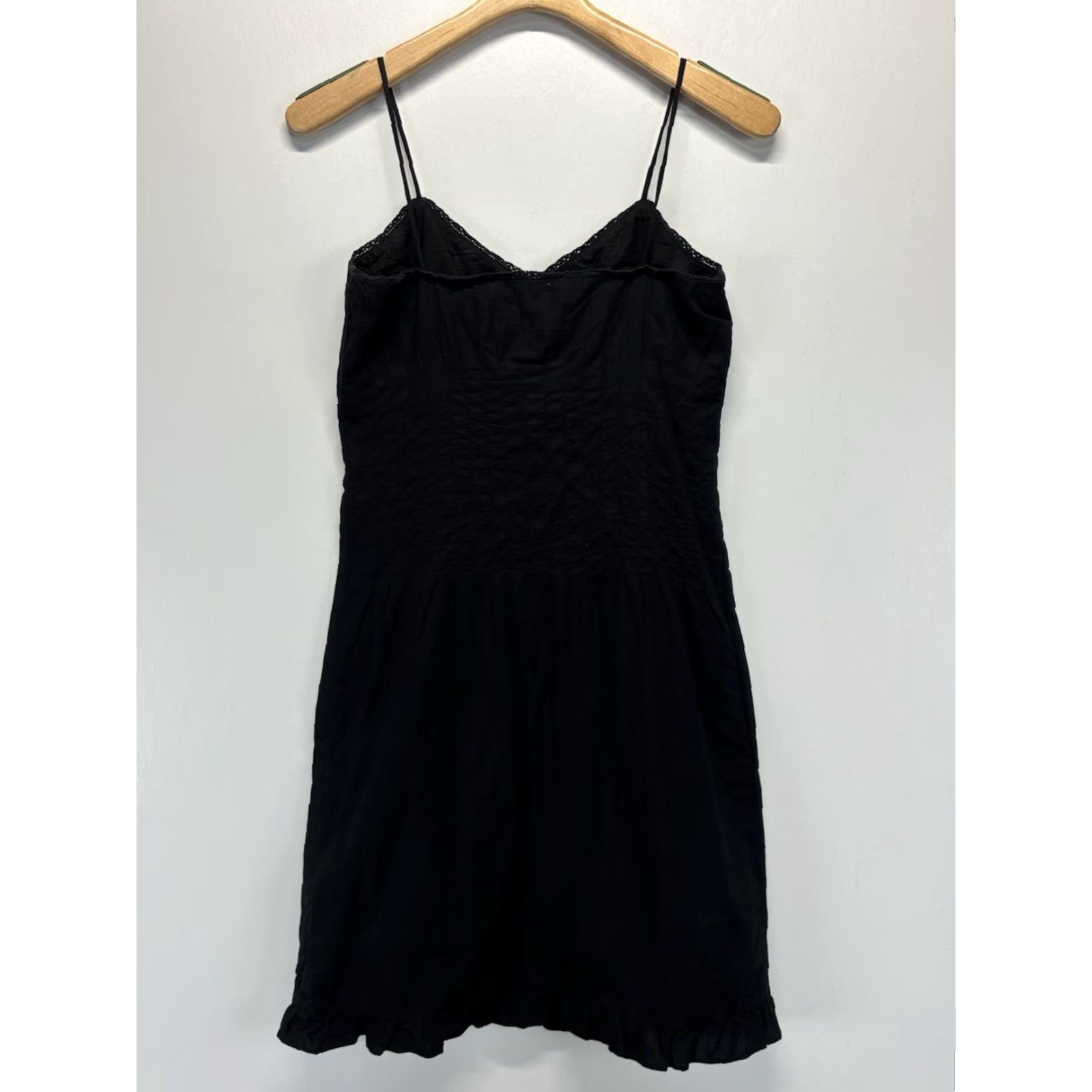 Ralph Lauren VINTAGE RALPH LAUREN Little Black Dress Shirt-Grade Mini Sleeveless Pintuck Button Front Y2K Grunge Womens Small Black Size S / US 4 / IT 40 - 4 Thumbnail