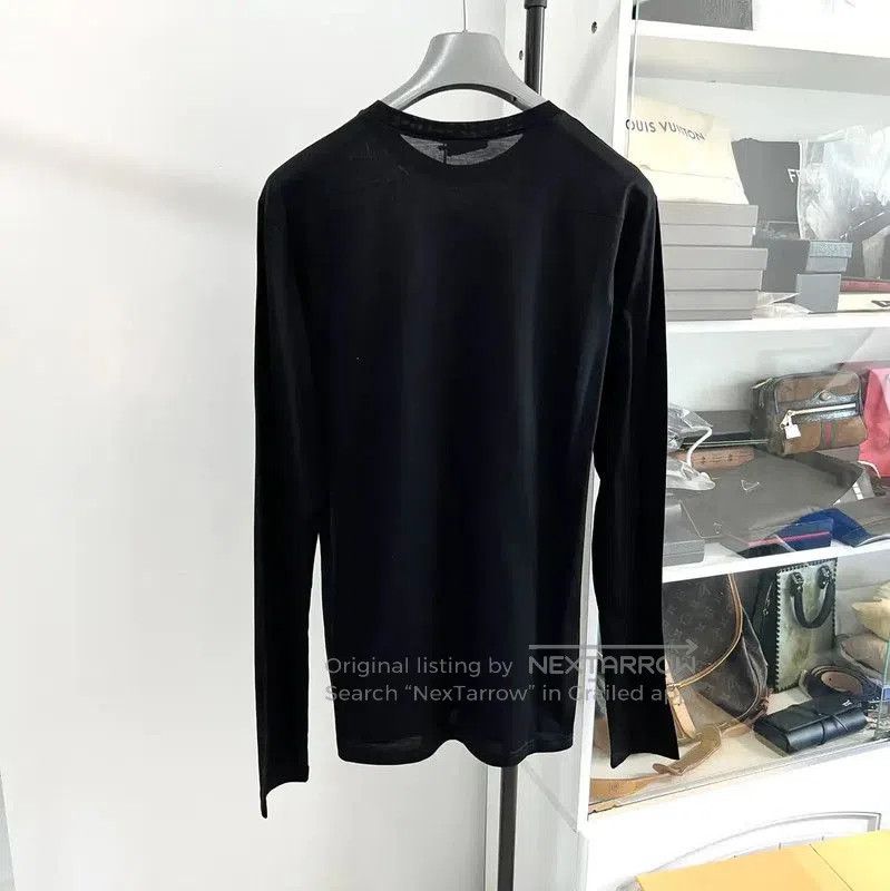 Dior Dior Men's Black Printed Long Sleeve T-Shirt . Size US S / EU 44-46 / 1 - 5 Thumbnail
