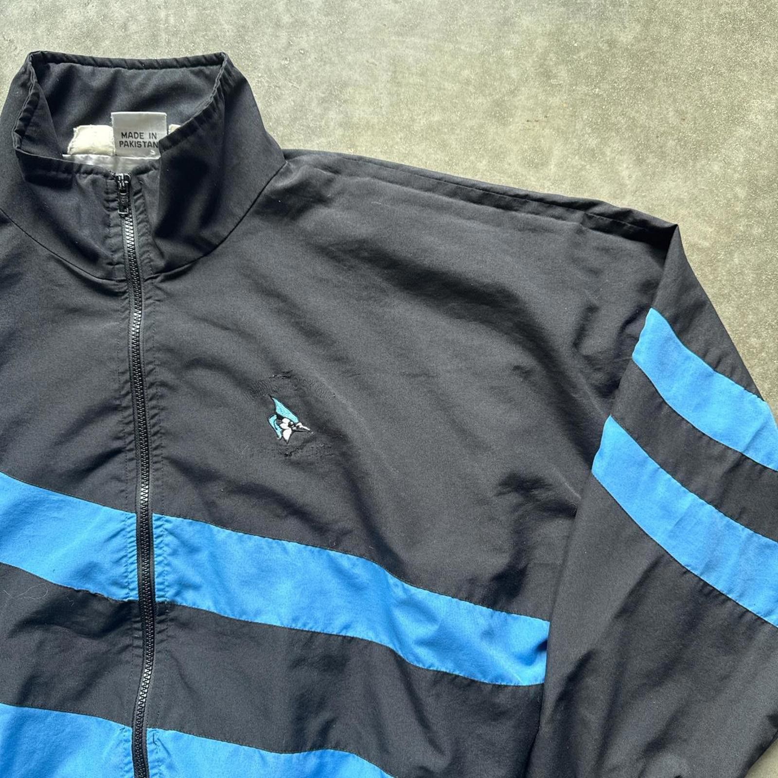 Other Track Windbreaker 90’s Jacket With Embroidered Blue Jay Bird Size US L / EU 52-54 / 3 - 4 Thumbnail
