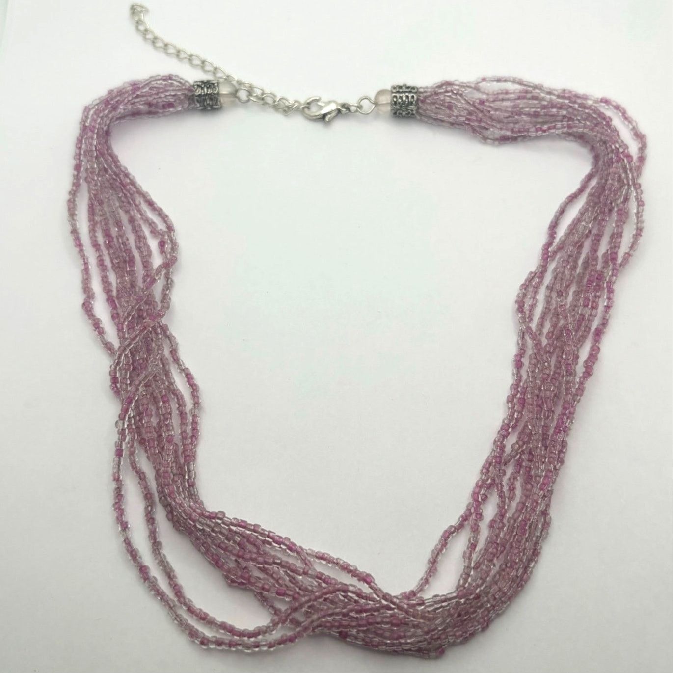 Other Silver & Purple Beaded Necklace Size ONE SIZE - 2 Thumbnail