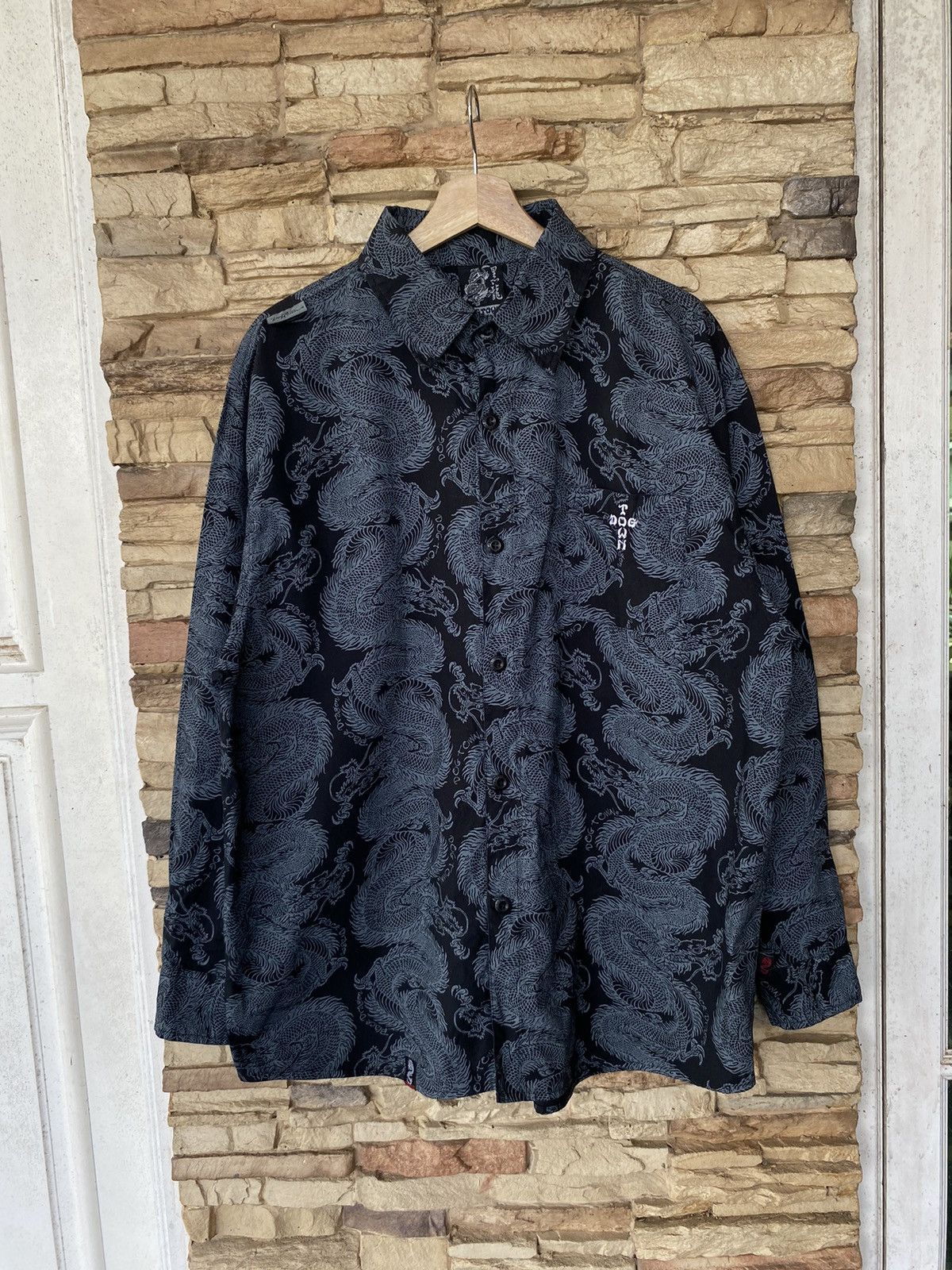 Vintage Rare Vintage Dogtown Dragon Longsleeve Button Up Shirt Size US XXL / EU 58 / 5 - 1 Thumbnail