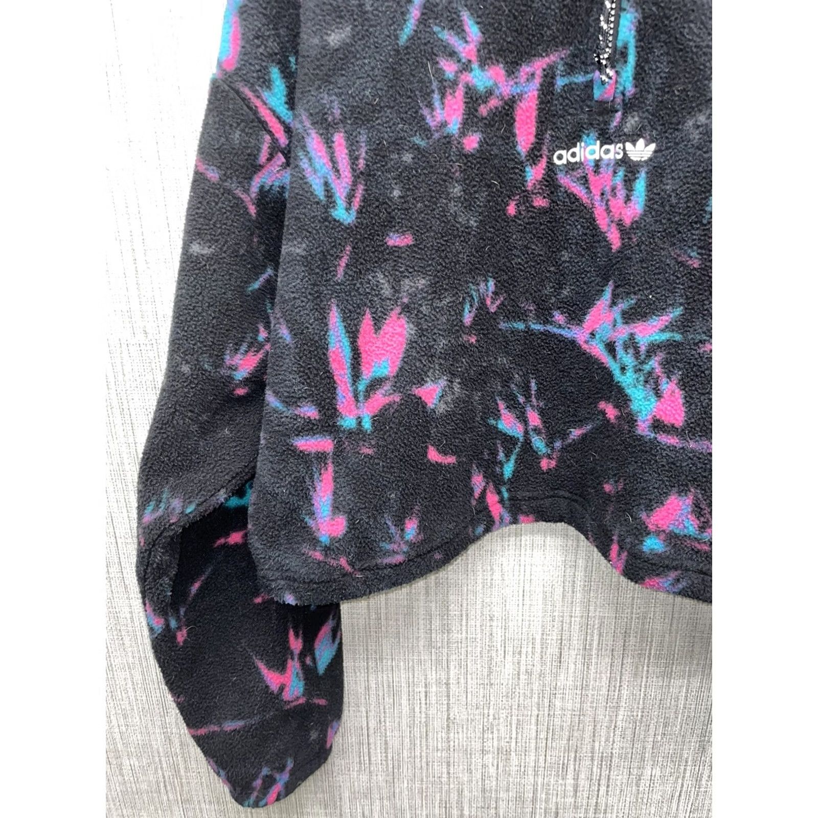 Adidas VINTAGE adidas Quarter Zip Fleece Pull-Over Shirt Womens L Black Pullover Activewear Womens L Size L / US 10 / IT 46 - 3 Thumbnail