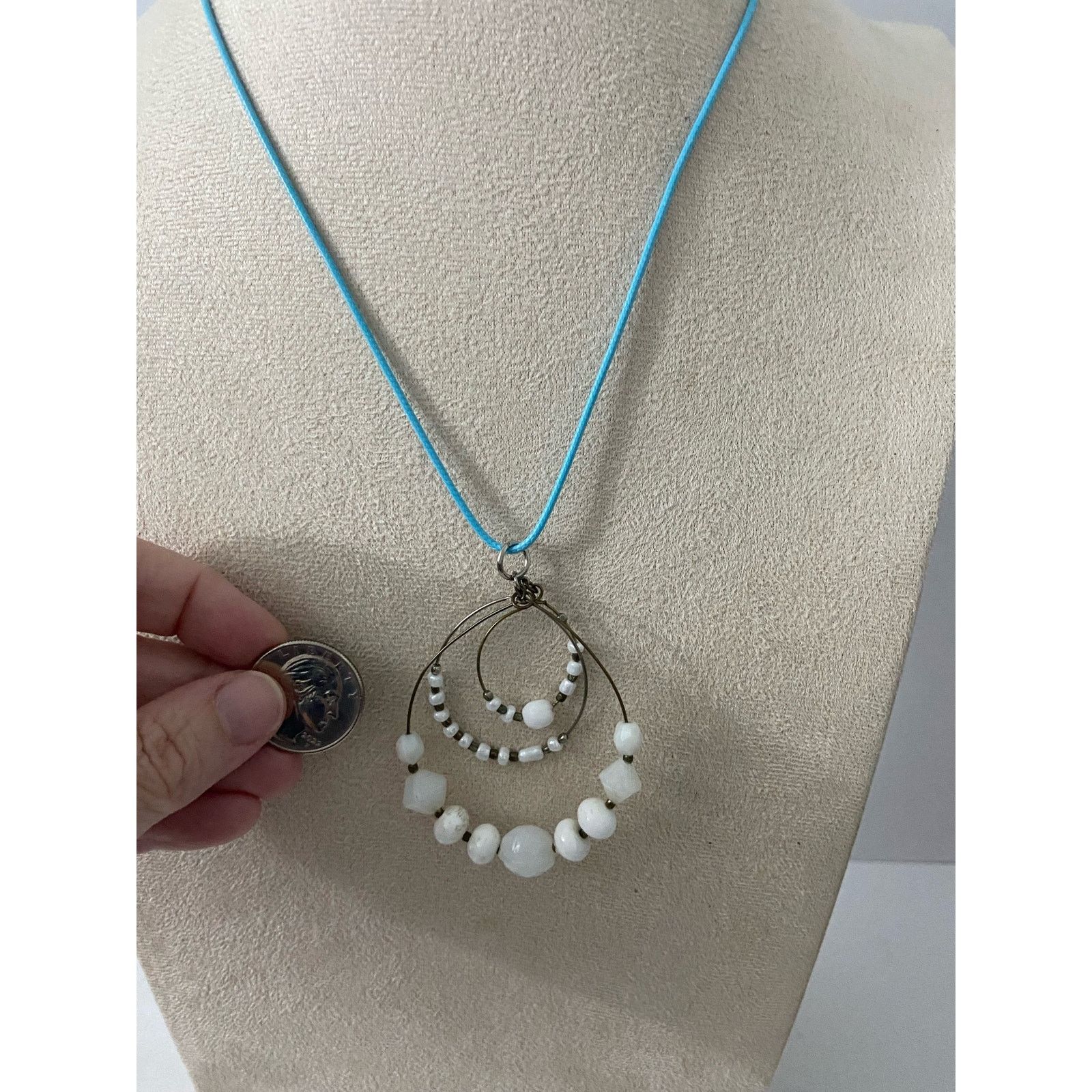 Other white bead pendant necklace Size ONE SIZE - 2 Thumbnail