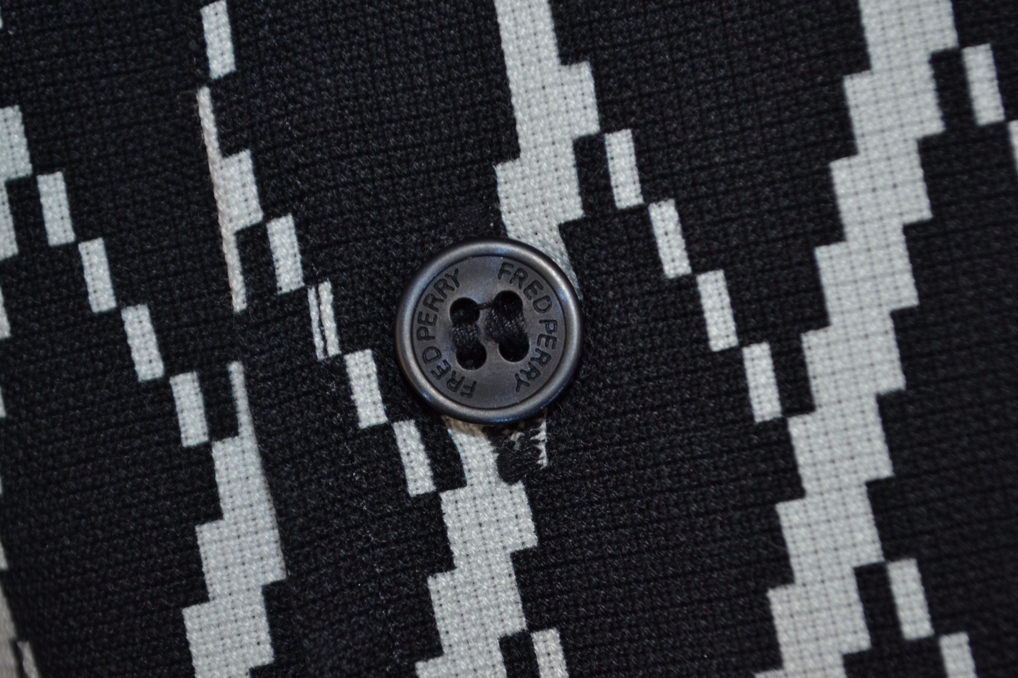 Fred Perry Fred Perry Men's Argyle Print Vacation Shirt Black Cotton S Size US S / EU 44-46 / 1 - 4 Thumbnail