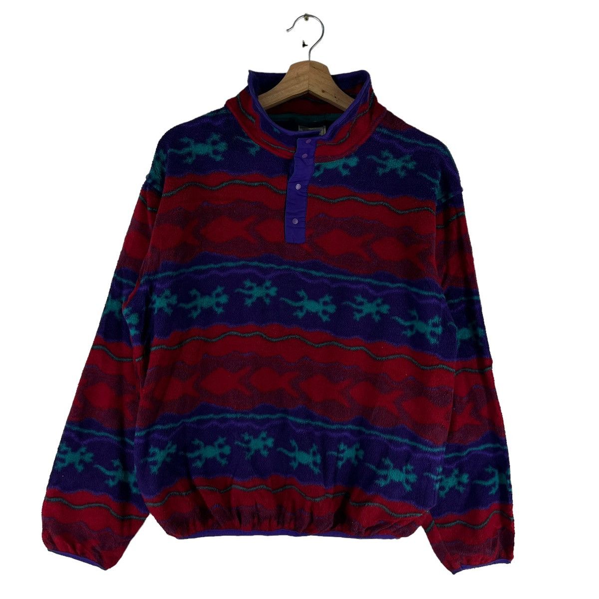 Japanese Brand 🔥FOR KIDS XXL VINTAGE L.L.BEAN FLEECE JACKET NAVAJO Size US XL / EU 56 / 4 - 1 Thumbnail