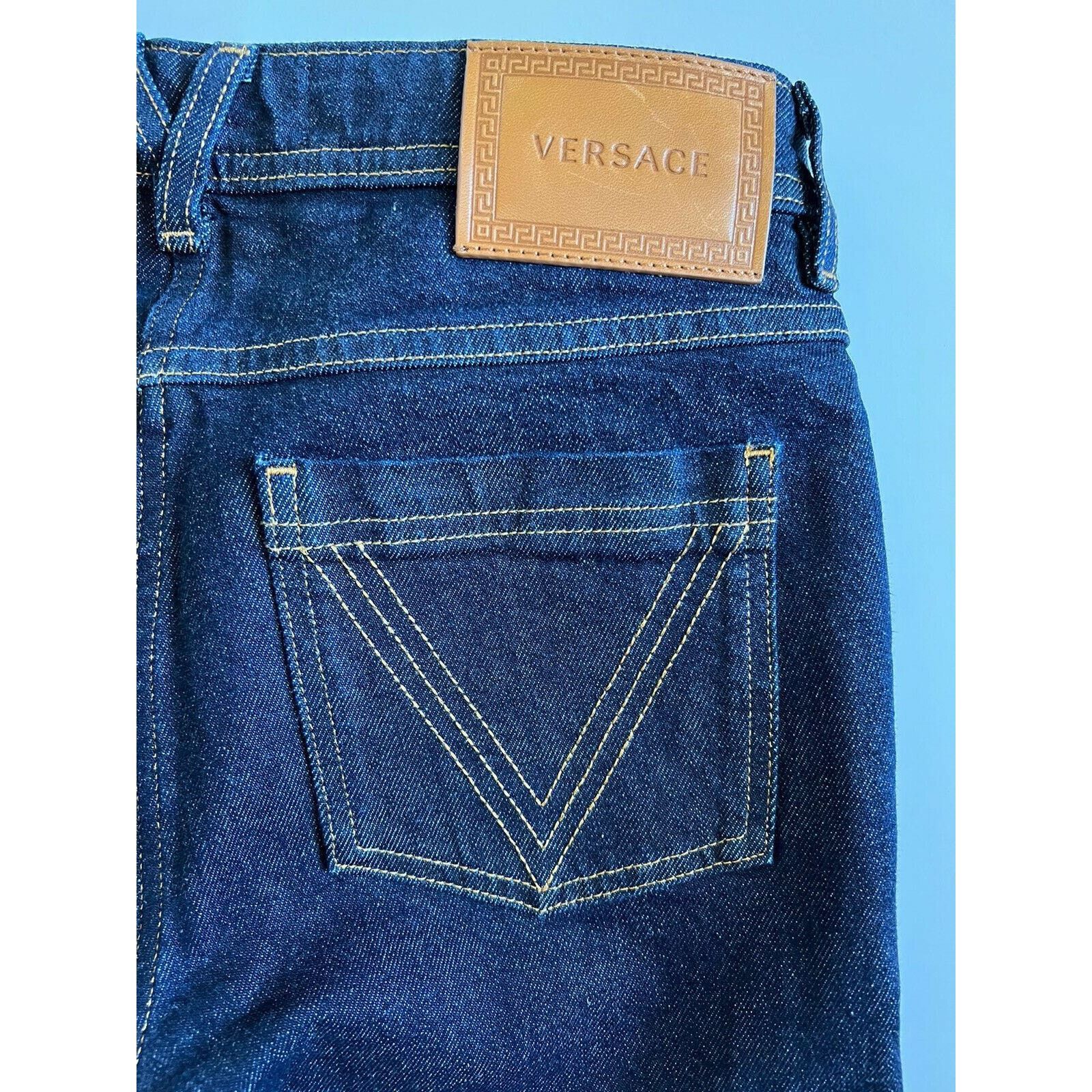 Versace Versace Studded Women's Denim Dark Blue Jeans Size 27 US Size 27" / US 4 / IT 40 - 7 Thumbnail