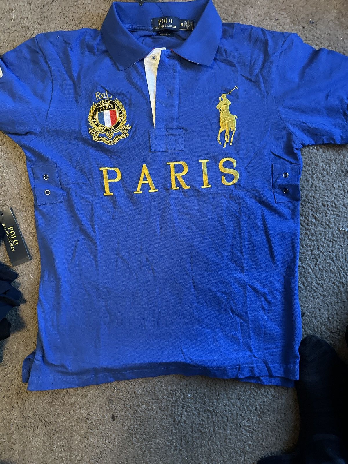 トップス Polo Ralph Lauren Chief Keef Blue France Polo Ralph Lauren Chief Keef France Racing Polo | Depop