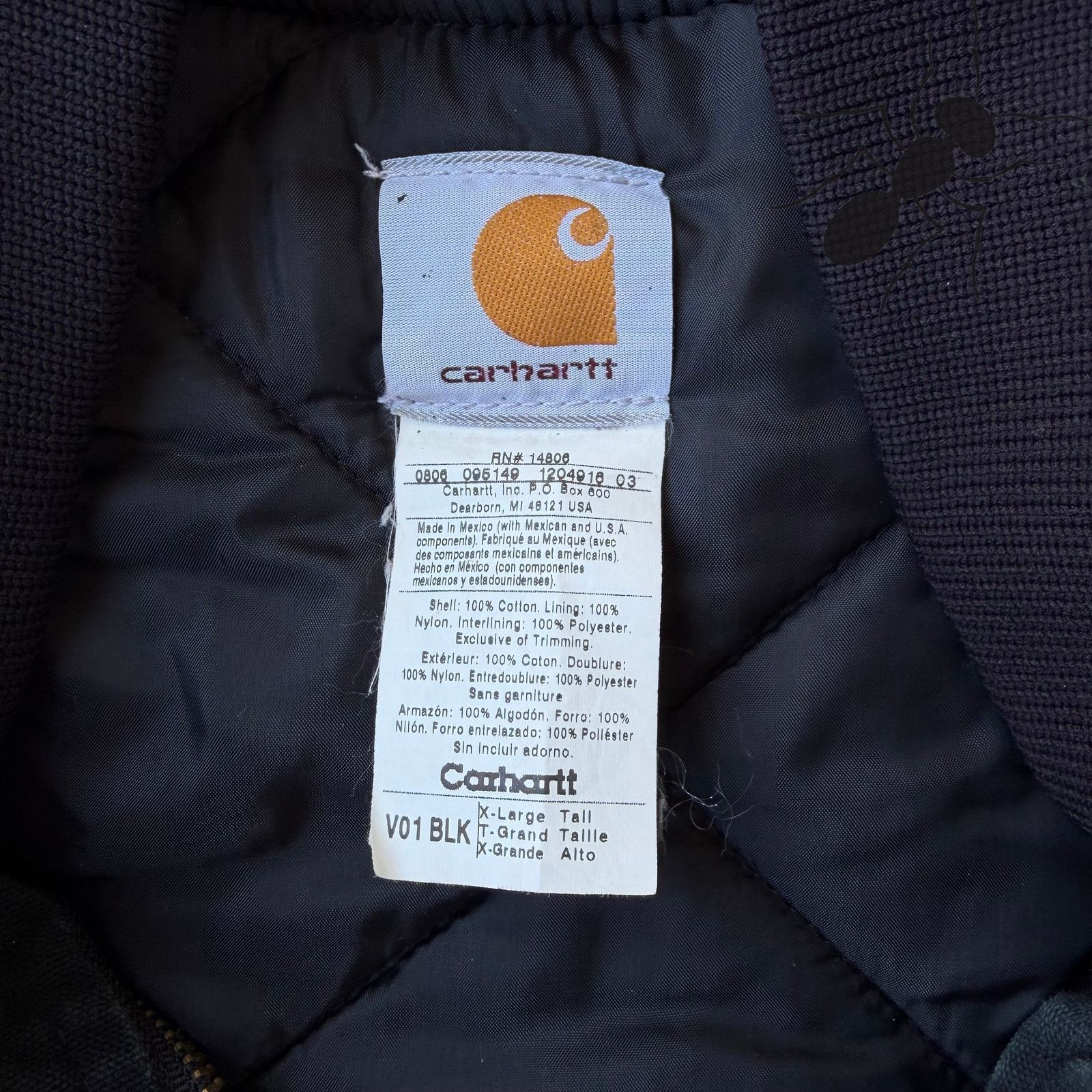 Carhartt × Vintage Carhartt V01 black quilted work wear vest Size US XL / EU 56 / 4 - 2 Thumbnail