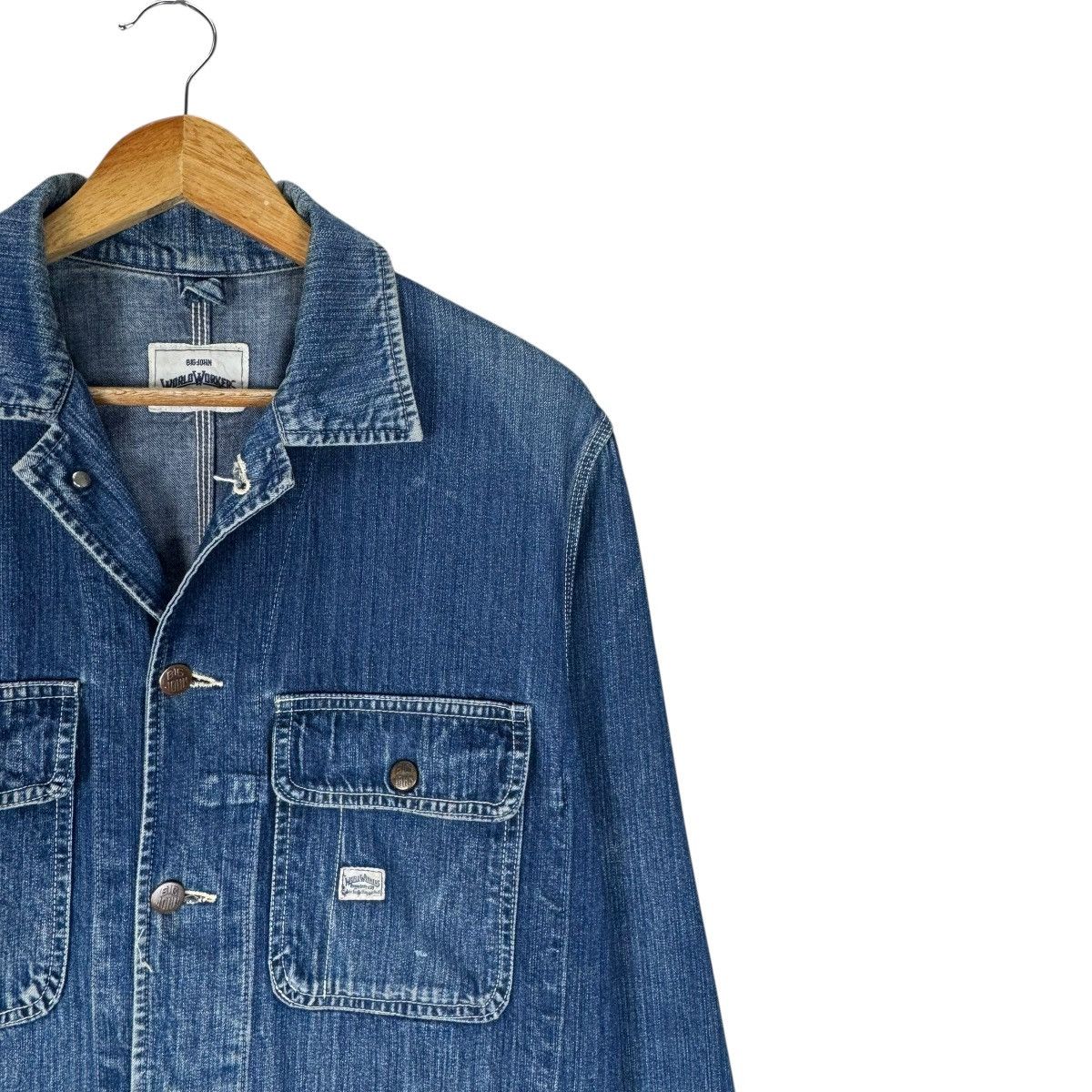 Big John ☀️BIG JOHN WORLD WORKERS INDIGO DENIM COVERALL JACKET Size US M / EU 48-50 / 2 - 7 Thumbnail