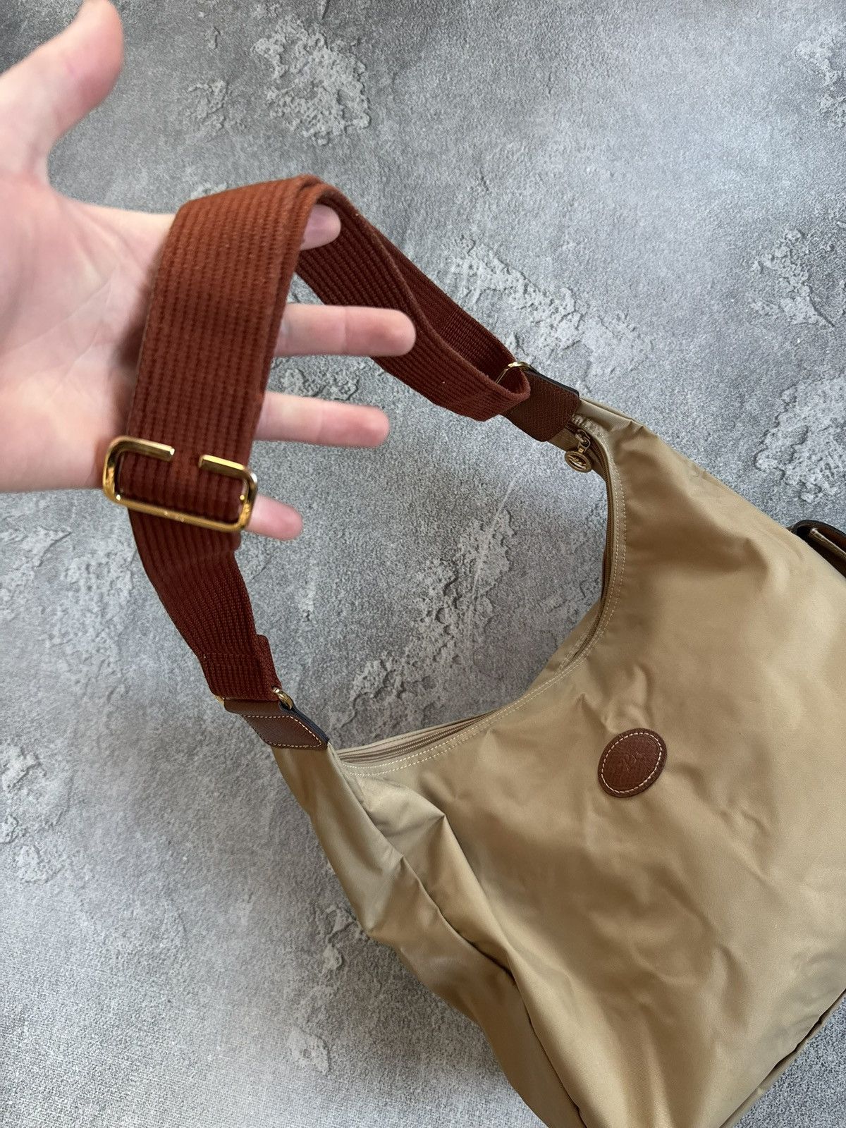 Longchamp Longchamp retro big shoulder baguette bag 💼 beige luxury Size ONE SIZE - 14 Thumbnail