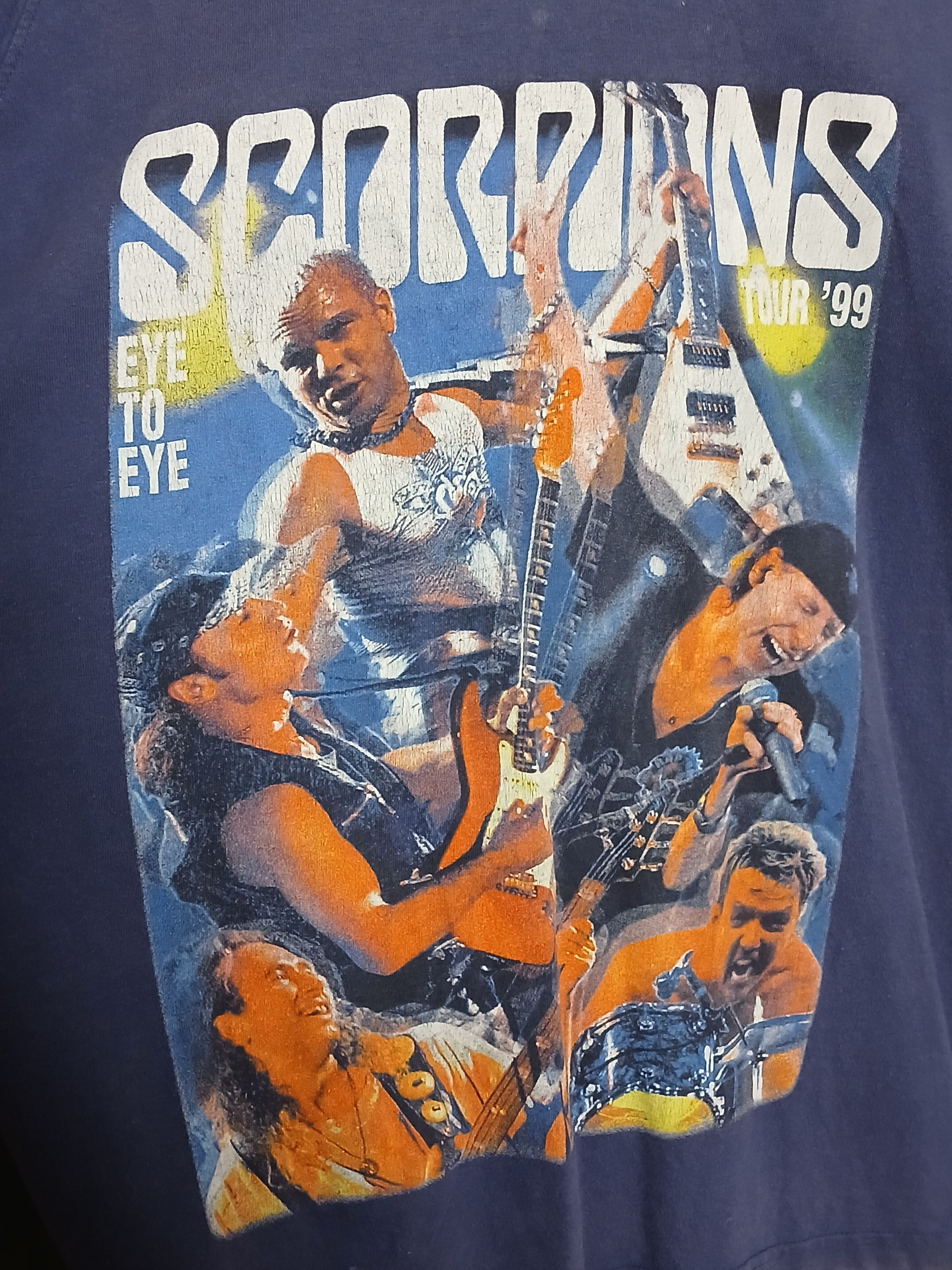 Band Tees × Vintage Vintage 1999 Scorpions Eye To Eye World Tour T-Shirt Size US XL / EU 56 / 4 - 3 Thumbnail
