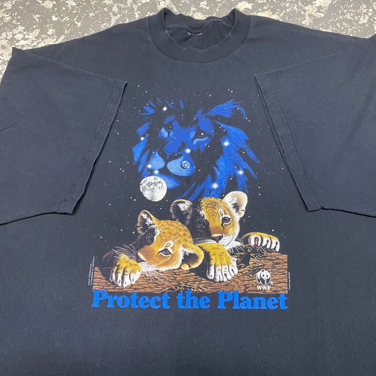 Other Vintage Protect The Planet Cubs Tiger Lion Space TShirt Size US XXL / EU 58 / 5 - 3 Thumbnail