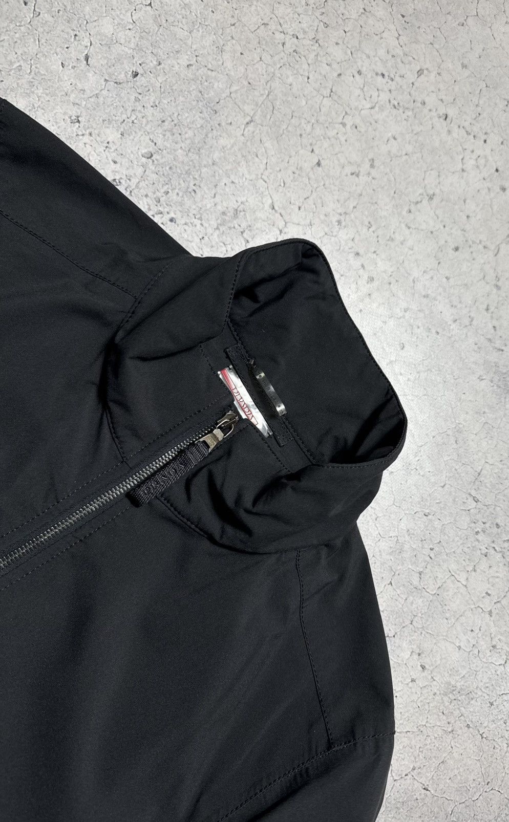 Prada Prada Red Tab Nylon Membrane Vintage Luxury Jacket Black Size US L / EU 52-54 / 3 - 5 Thumbnail